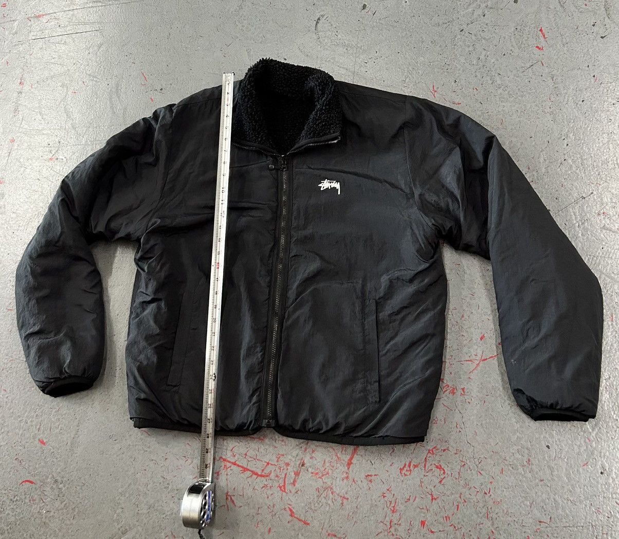 Stussy Stüssy Black Sherpa Reversible Jacket Size Large Size US L / EU 52-54 / 3 - 9 Thumbnail