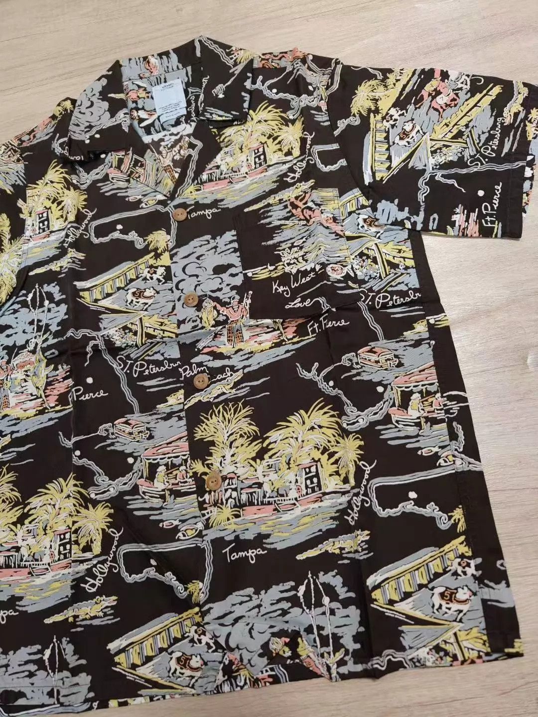 Visvim visvim 15ss duke shirt sunshine s/s brown 1 Hawaiian Shirt Size US S / EU 44-46 / 1 - 4 Thumbnail