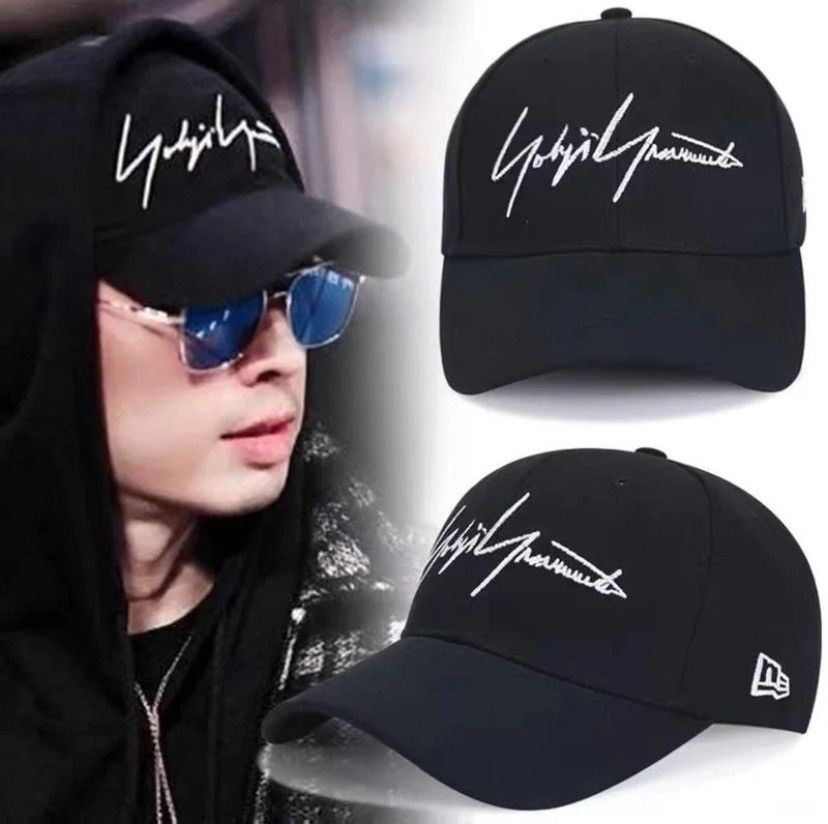 New Era × Yohji Yamamoto Yohji Yamamoto X New Era Logo 9Forty Cap | Grailed