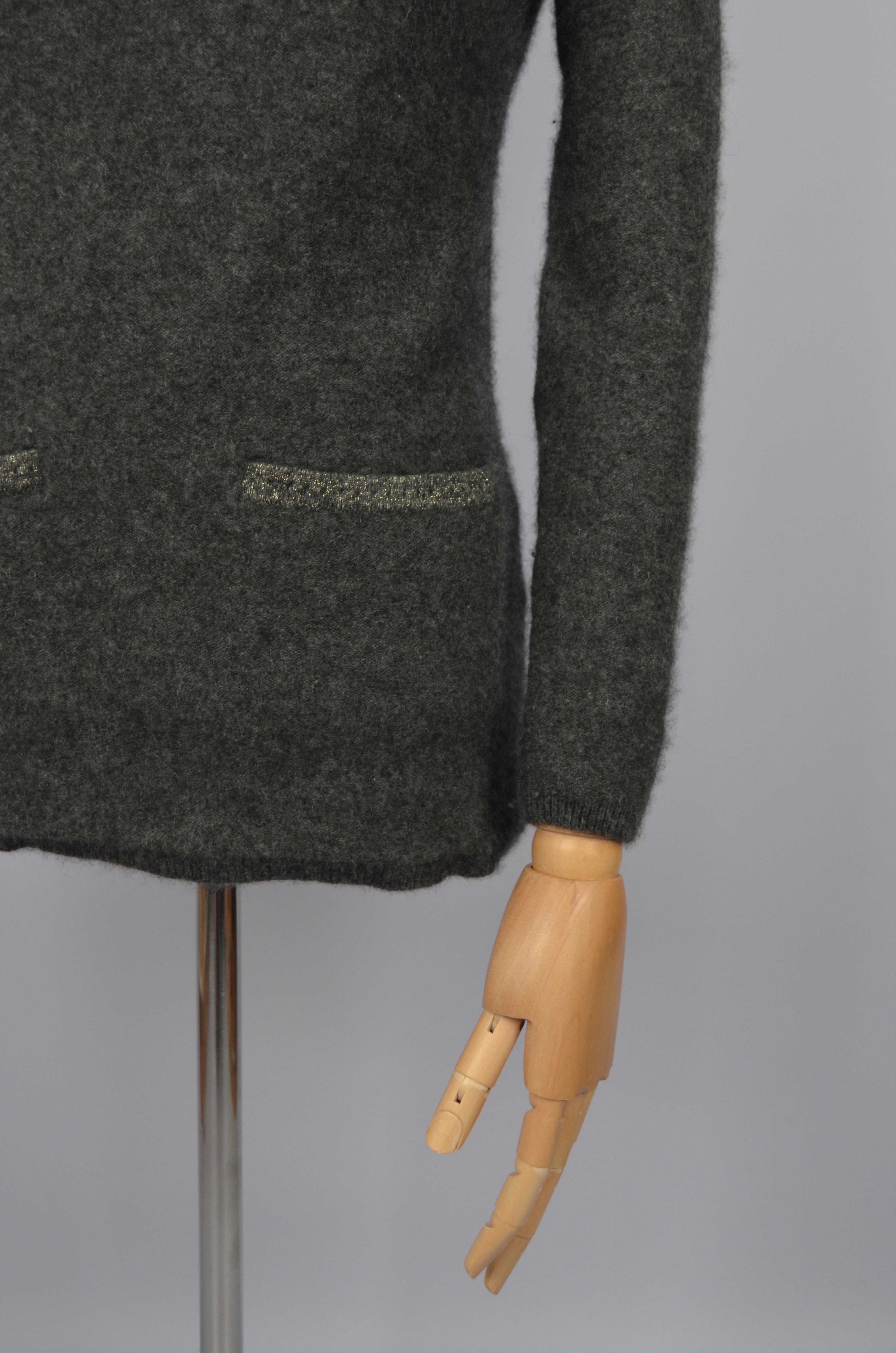 Sandro Beautiful Sandro Grey 100% Cashmere Knit Jumper Sweater Size S / US 4 / IT 40 - 4 Thumbnail
