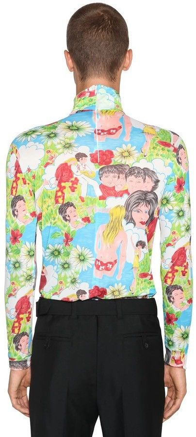 Prada Prada Flash Back Print Turtleneck Top Size US M / EU 48-50 / 2 - 16 Thumbnail