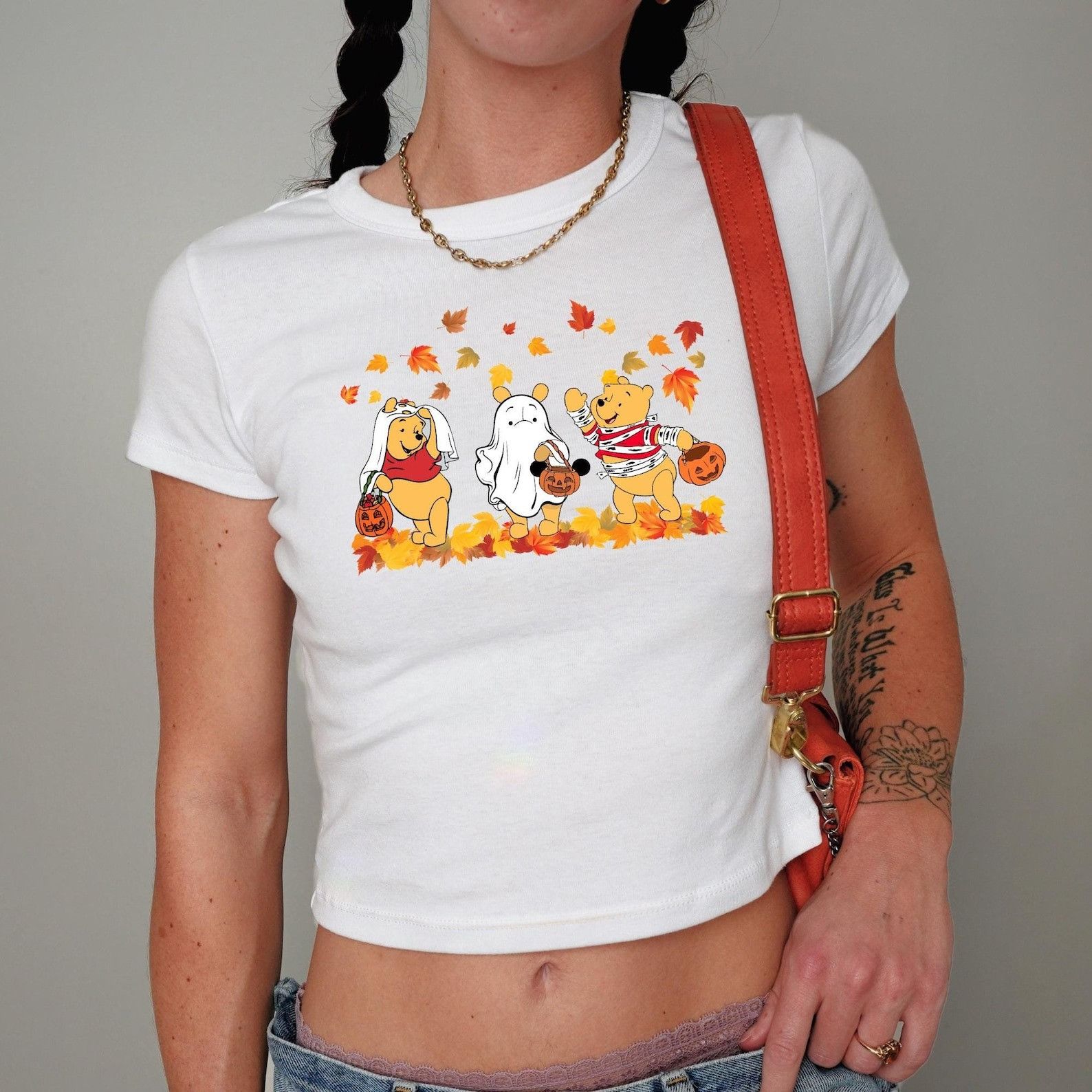 Designer × The Unbranded Brand Halloween Baby Tee, Funny Fall Baby Tee Size L / US 10 / IT 46 - 1 Thumbnail