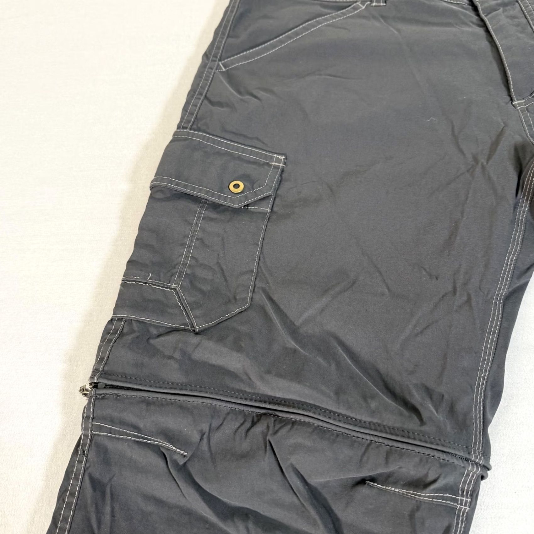 Vintage Kuhl Renegade Convertible Hiking Pants Mens 32x32 Gray Lightweight Stretch Stealth Zip Size US 32 / EU 48 - 3 Thumbnail