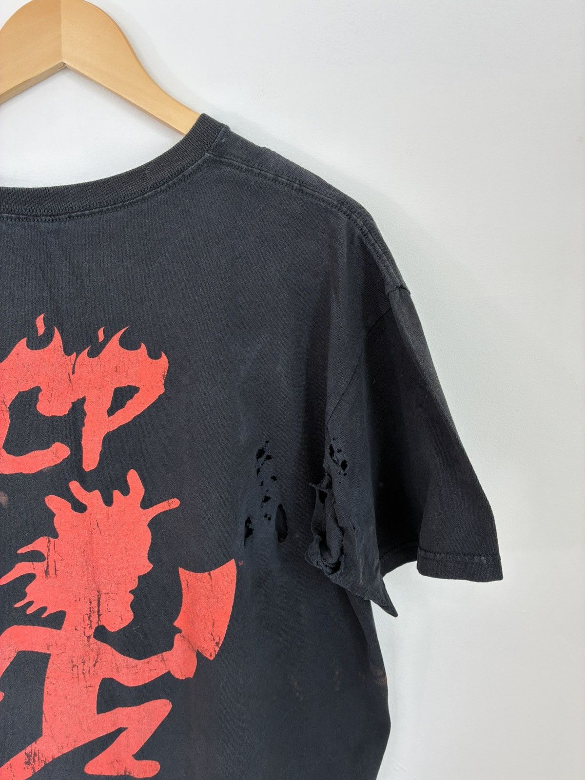 Band Tees FUCK THE WORLD Insane Clown Posse Thrashed Faded Tee Size US XL / EU 56 / 4 - 7 Thumbnail