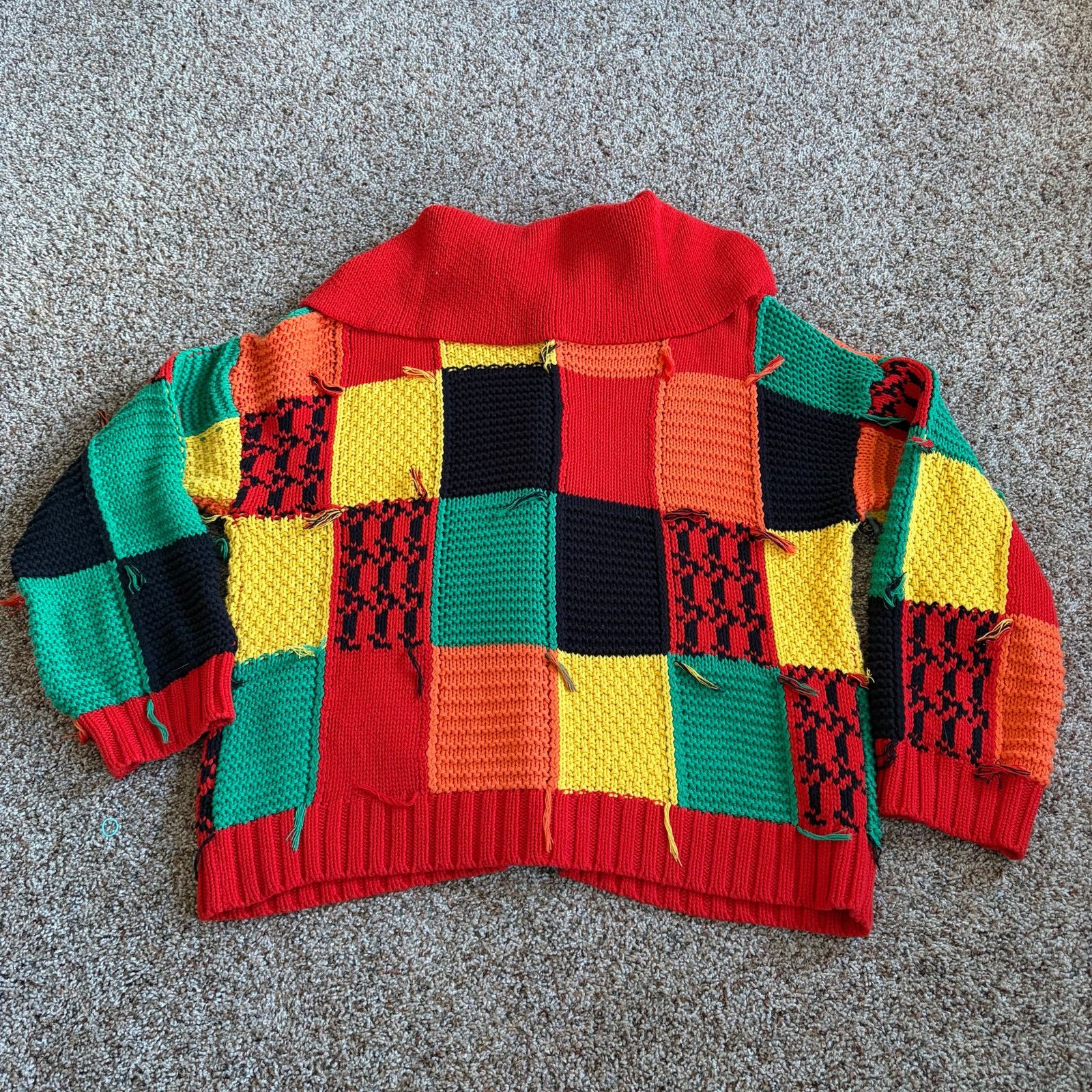 Other Handmade Harry Styles JW Anderson Inspired Crochet Cardigan Size XL / US 12-14 / IT 48-50 - 7 Thumbnail
