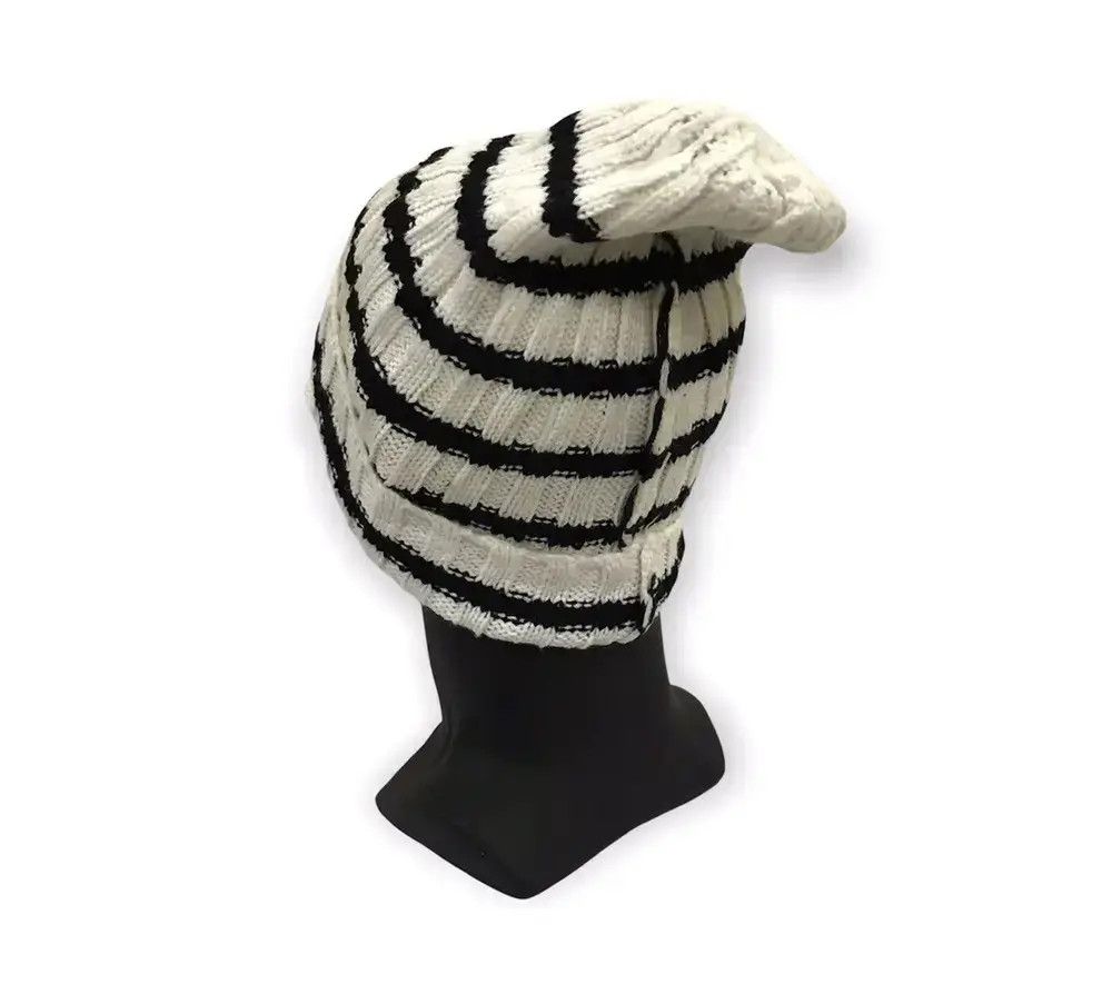 Vintage Japanese Brand Stripe Jail Beanie Hat Size ONE SIZE - 3 Thumbnail