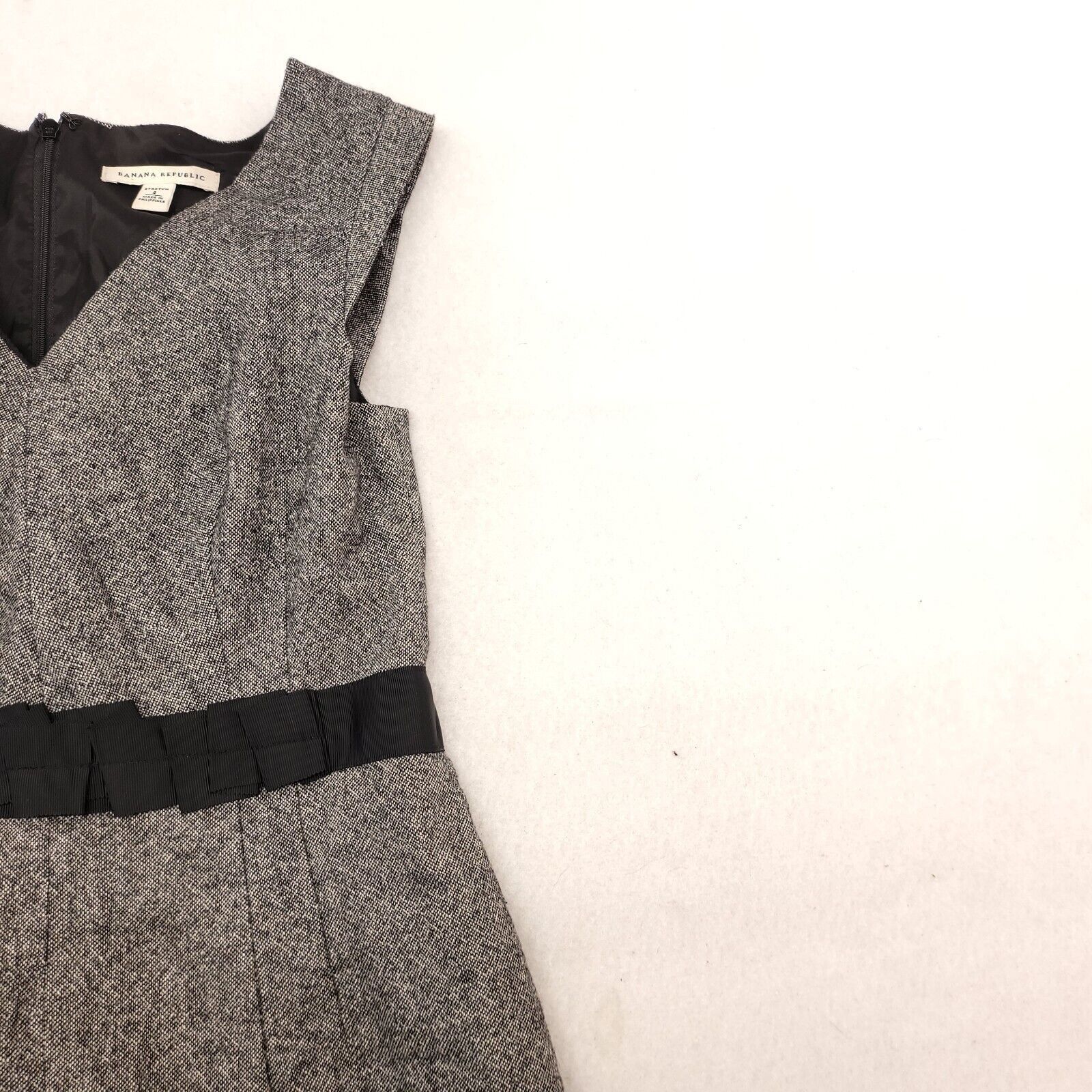 Banana Republic Banana Republic Casual Zip Up Dress Womens Size 4 Gray Black Size S / US 4 / IT 40 - 5 Thumbnail