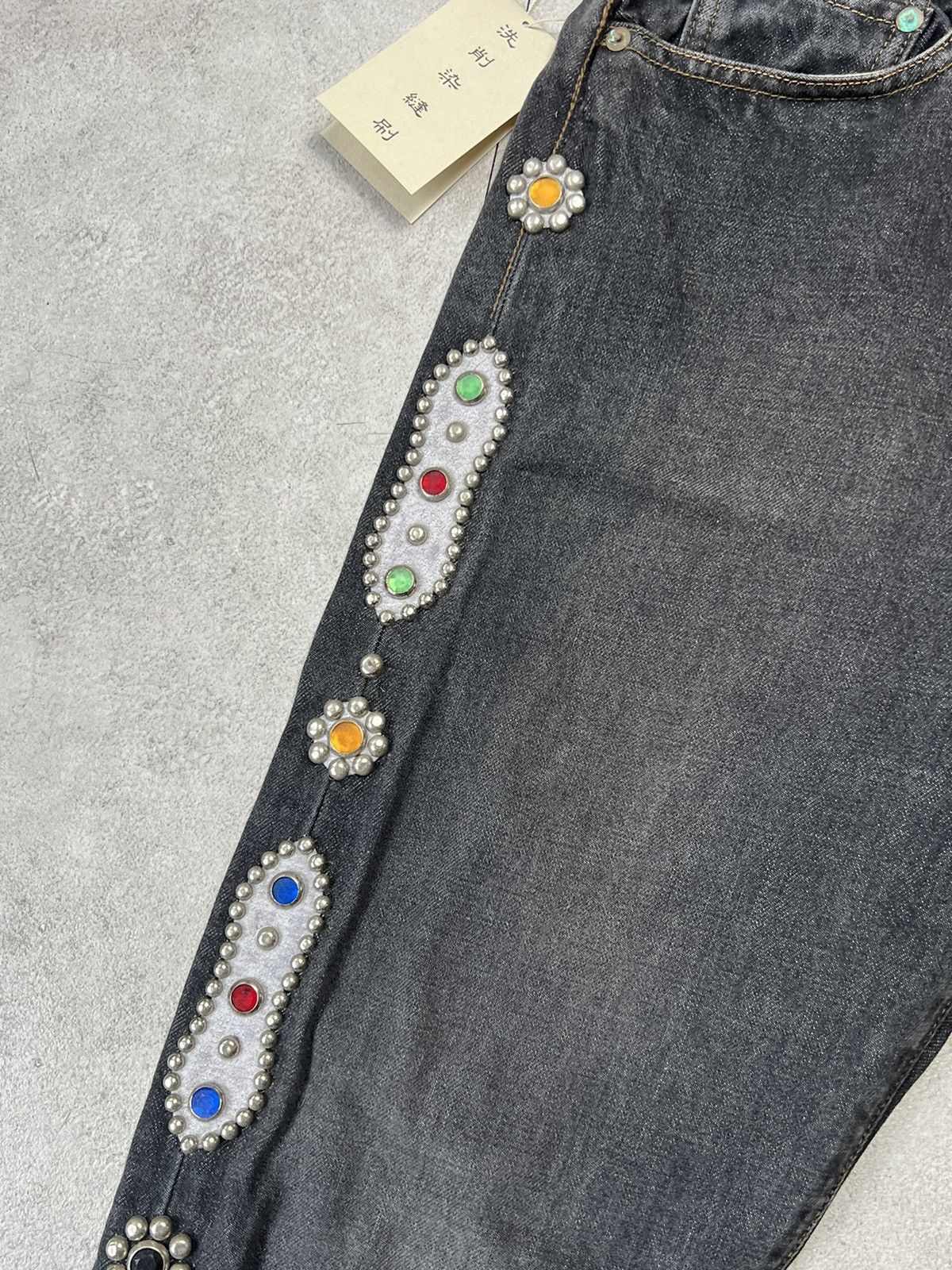Kapital × Kapital Kountry Kapital Kountry Jems Studs Denim Pants Size US 32 / EU 48 - 3 Thumbnail