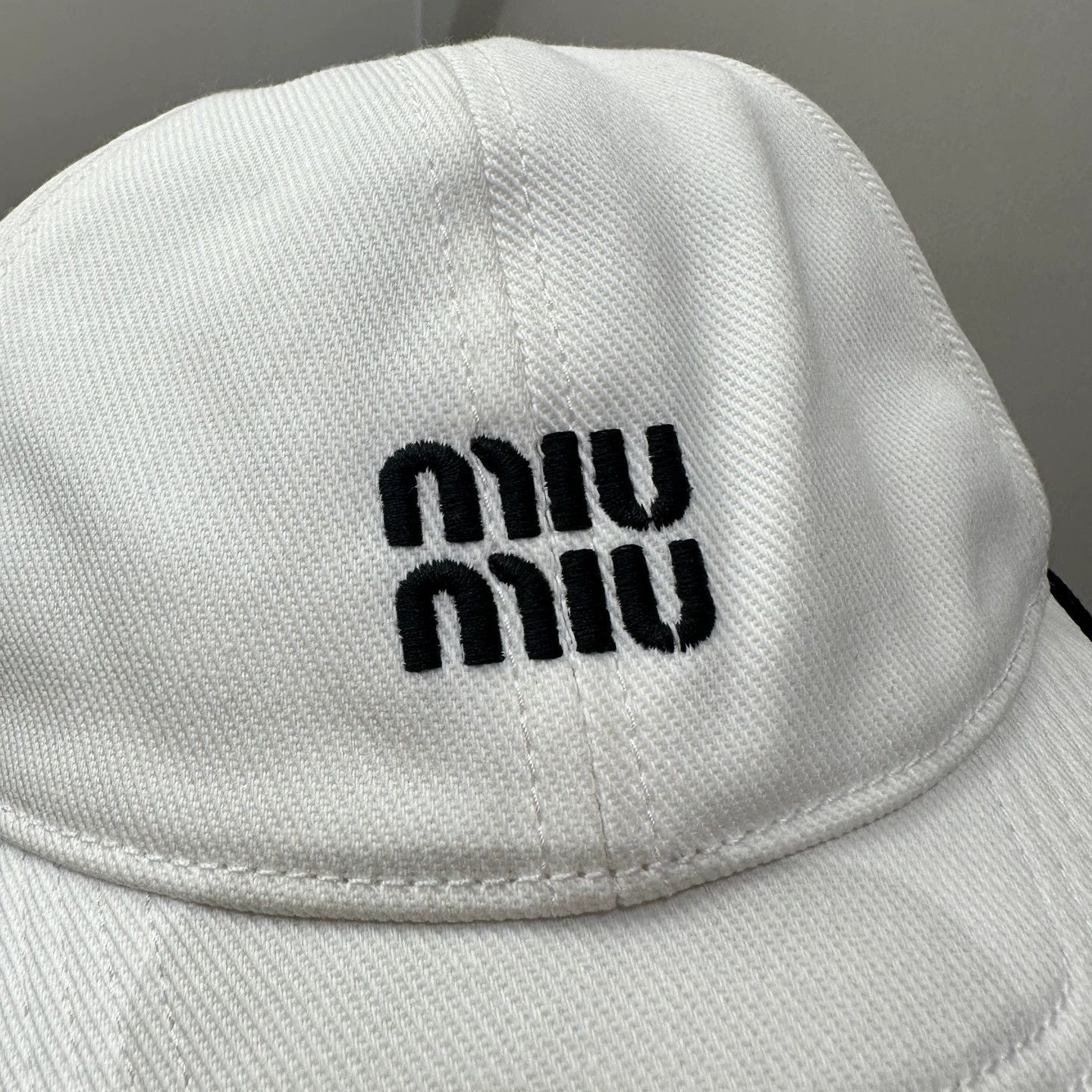 Miu Miu MIU MIU slogan embroidery cap feb502 M Size ONE SIZE - 4 Thumbnail