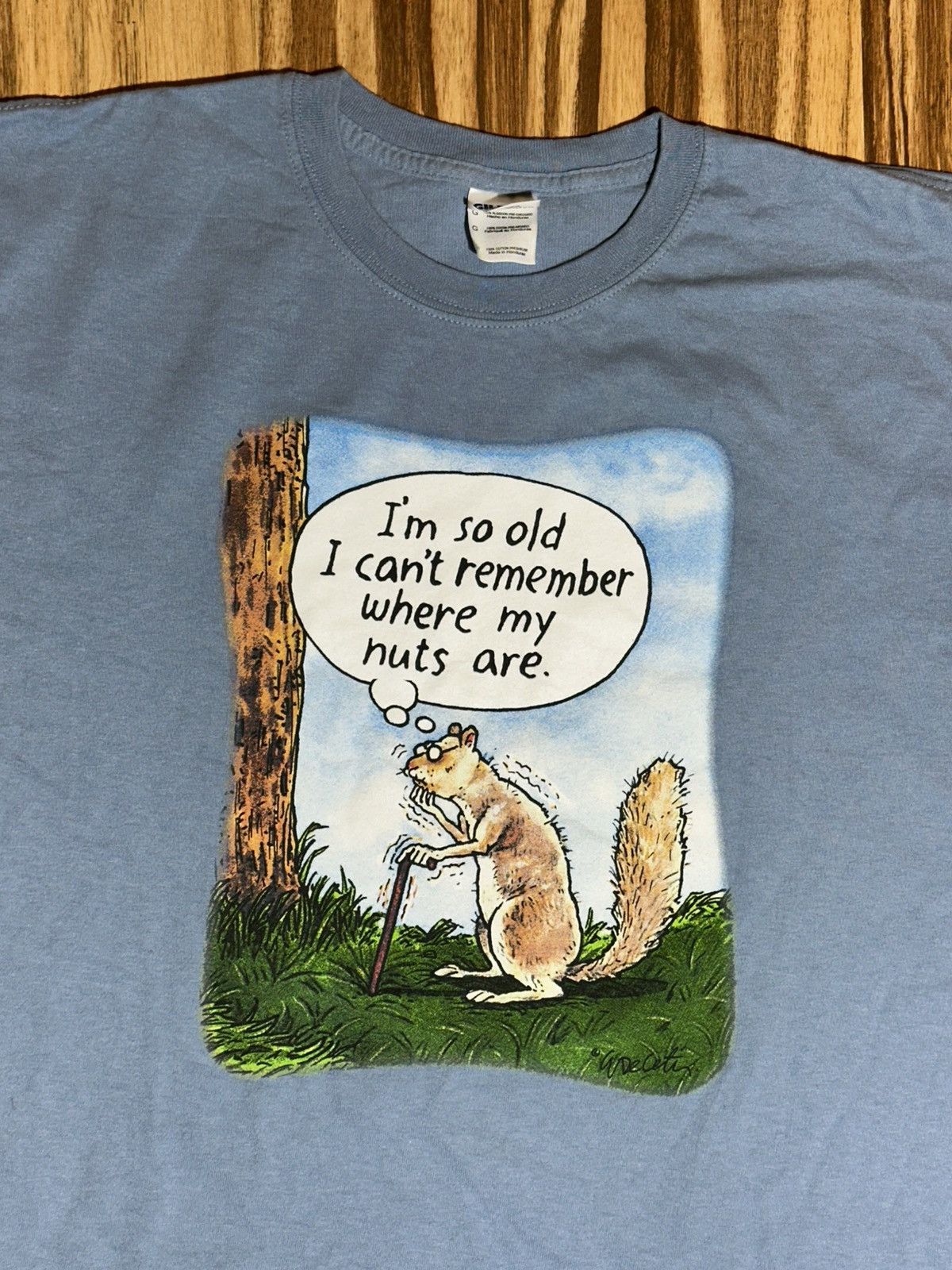 Gildan Im so old I cant remember where my nuts are Vintsquirrel tee Size US L / EU 52-54 / 3 - 2 Thumbnail
