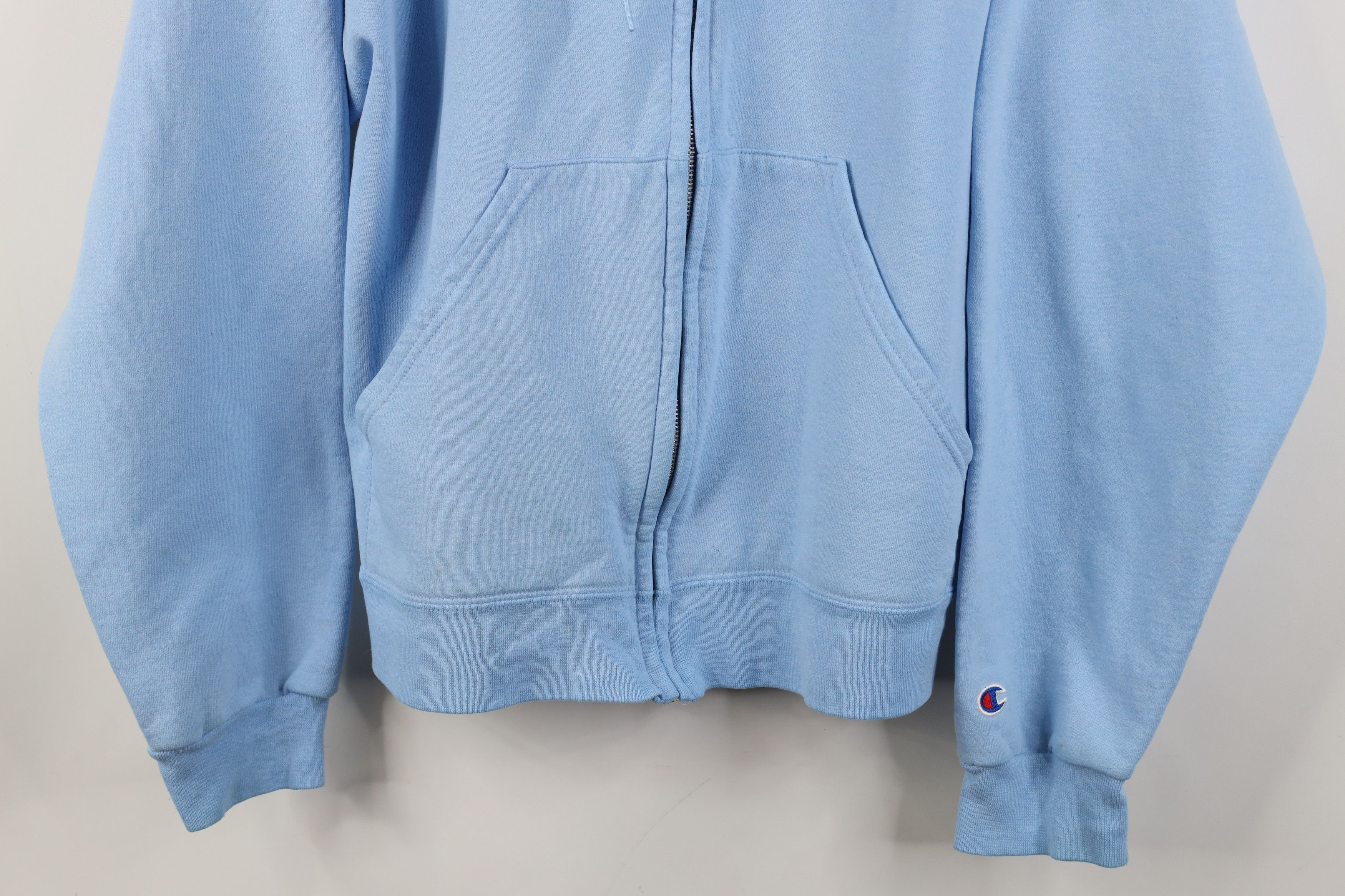 Champion Vintage 90s Champion Full Zip Hoodie Sweatshirt Blue Size US M / EU 48-50 / 2 - 3 Thumbnail