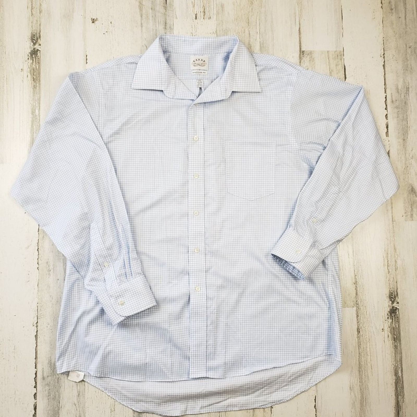 Other EAGLE Blue Windowpane Plaid Button Down Shirt 17.5 34/35 Size US XL / EU 56 / 4 - 6 Thumbnail