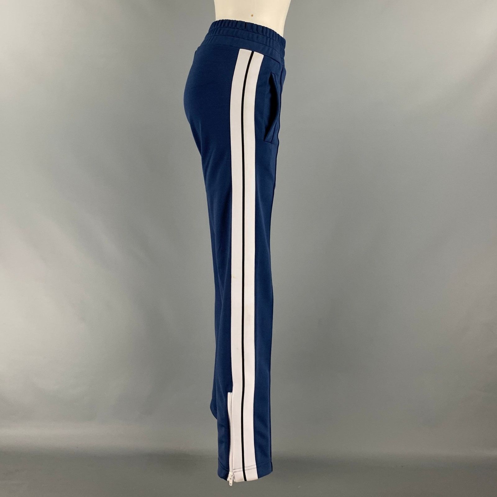 Palm Angels PALM ANGELS Blue White Polyester Stripe Joggers Casual Pants Size 27" / US 4 / IT 40 - 2 Thumbnail