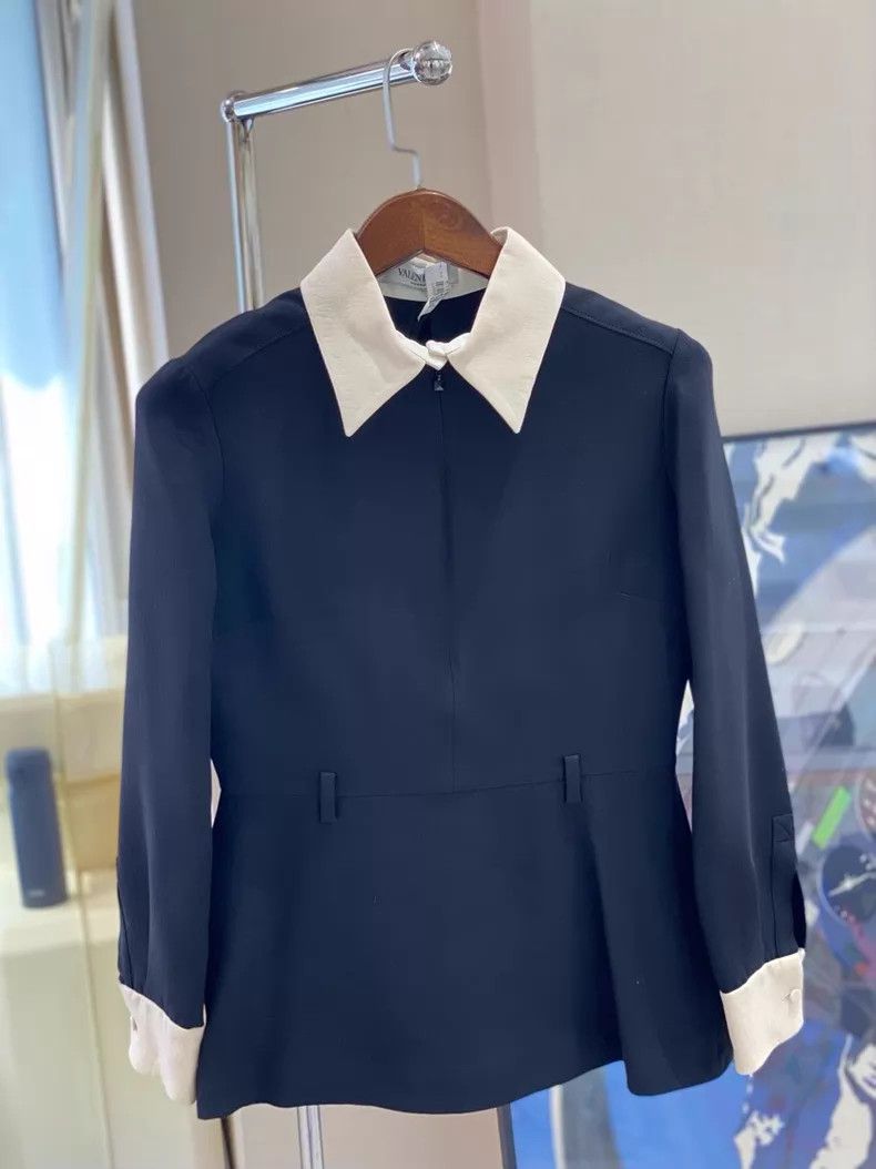 Versace Versace Dress black with white collar Size S / US 4 / IT 40 - 1 Thumbnail
