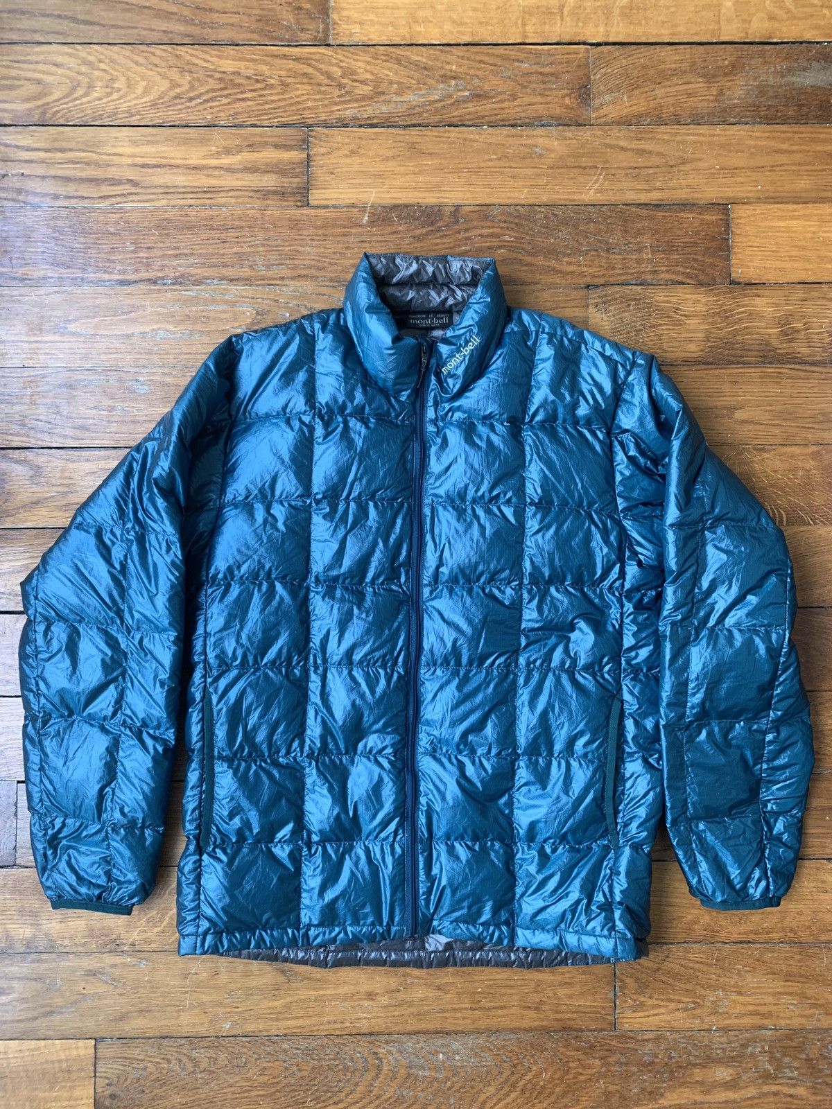 image of Montbell x Outdoor Life Vintage Mont Bell Light Puffer Down Jacket in Blue, Men's (Size Small)