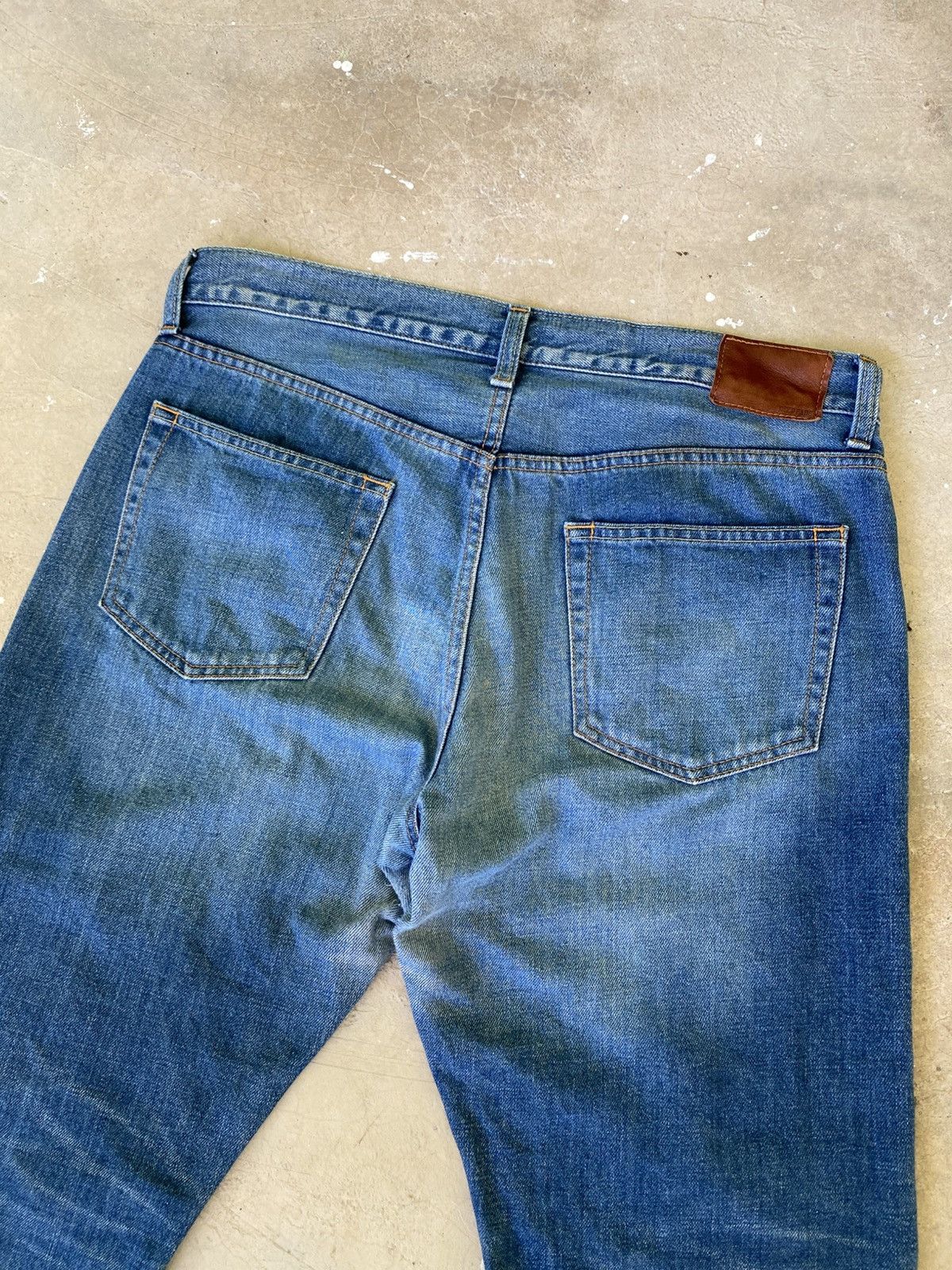 Japanese Brand Deep Blue Japan Selvedge Faded Denim Jeans W34 Size US 34 / EU 50 - 9 Thumbnail