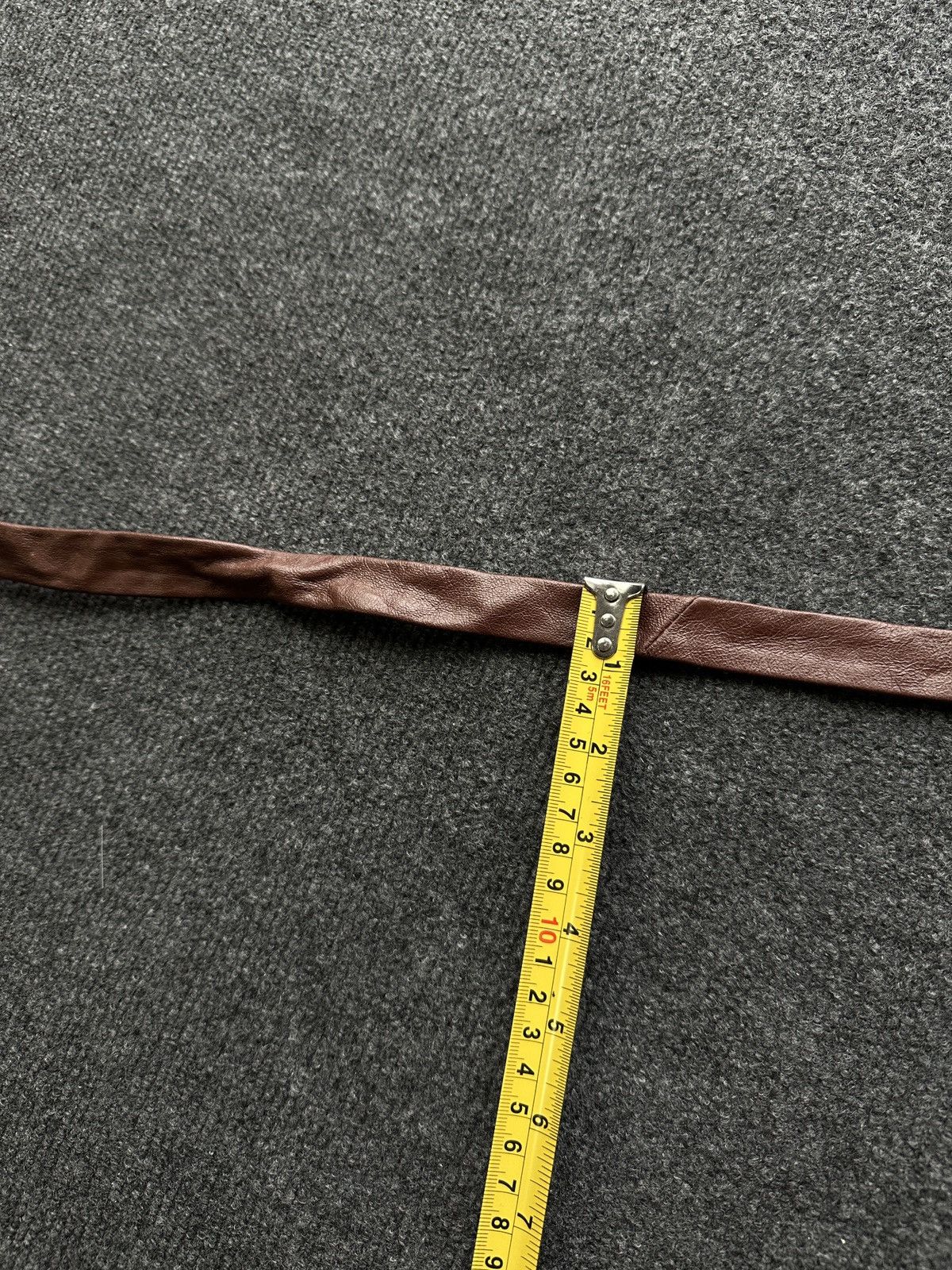 Other 🚨 LEATHER BROWN ITALY TIE LUXURY VNTG RARE OLD MONEY Size ONE SIZE - 17 Thumbnail