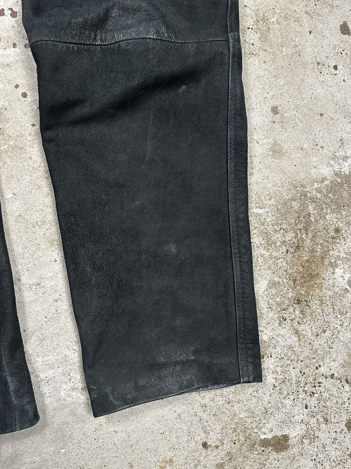 Other Vintage 90s Black Genuine Leather Cargo Baggy Pants Size US 38 / EU 54 - 4 Thumbnail