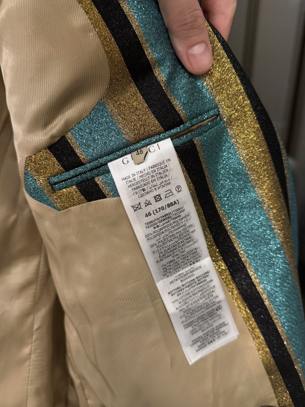 Gucci GUCCI runway Striped Jacket Size 46L - 7 Thumbnail