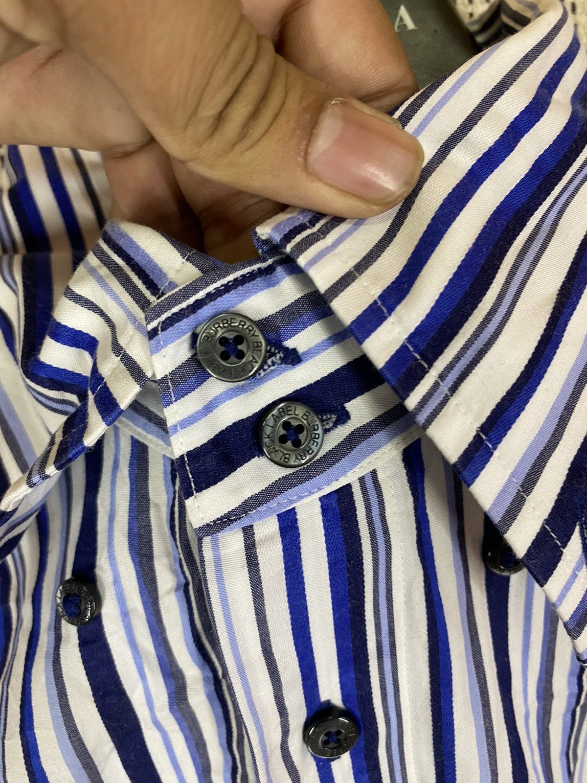 Burberry × Vintage Burberry black label striped shirt button ups Size US M / EU 48-50 / 2 - 4 Thumbnail