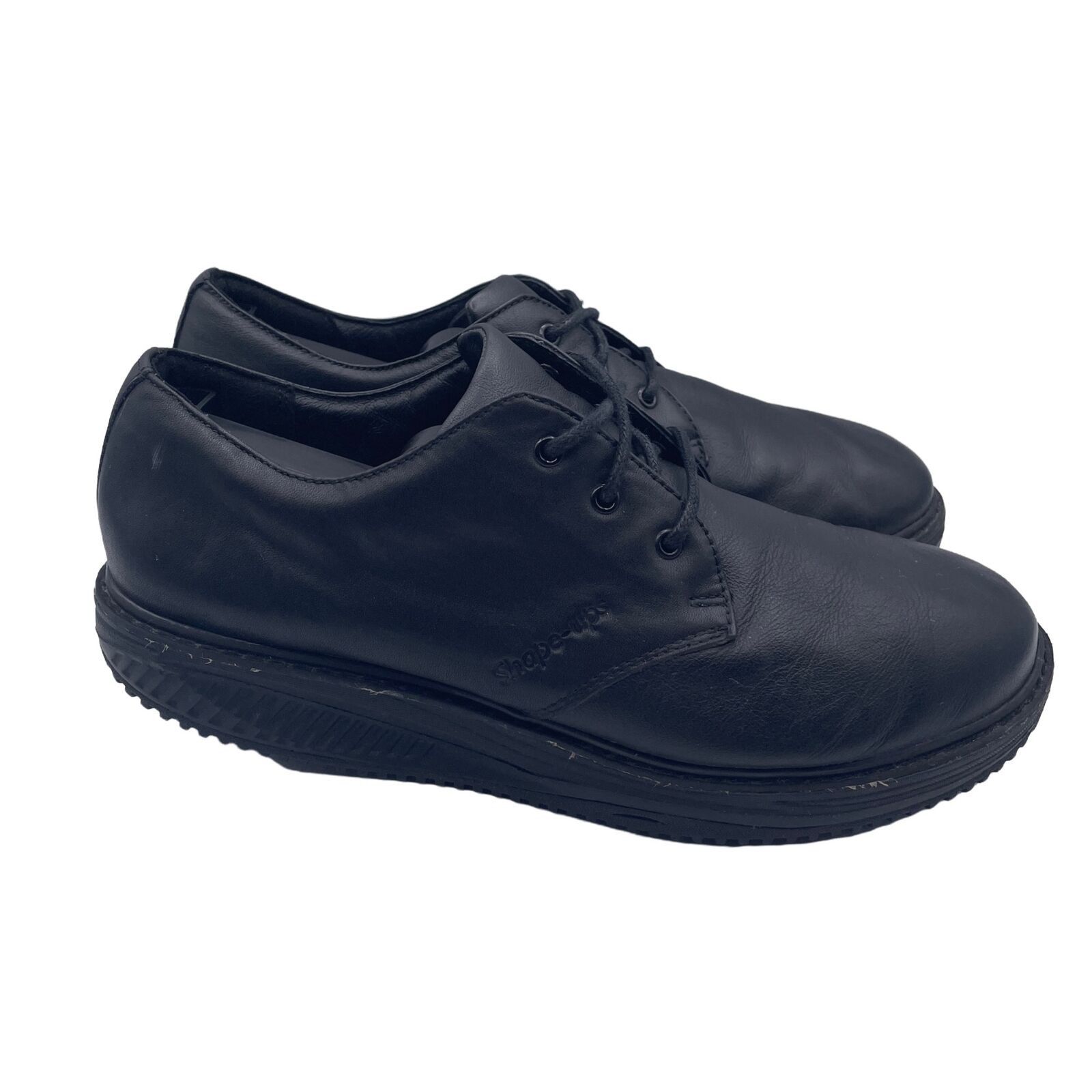 SKECHERS Skechers Shape Ups Work Black Leather Shoe Womens Size 9.5 Size US 9.5 / IT 39.5 - 2 Thumbnail