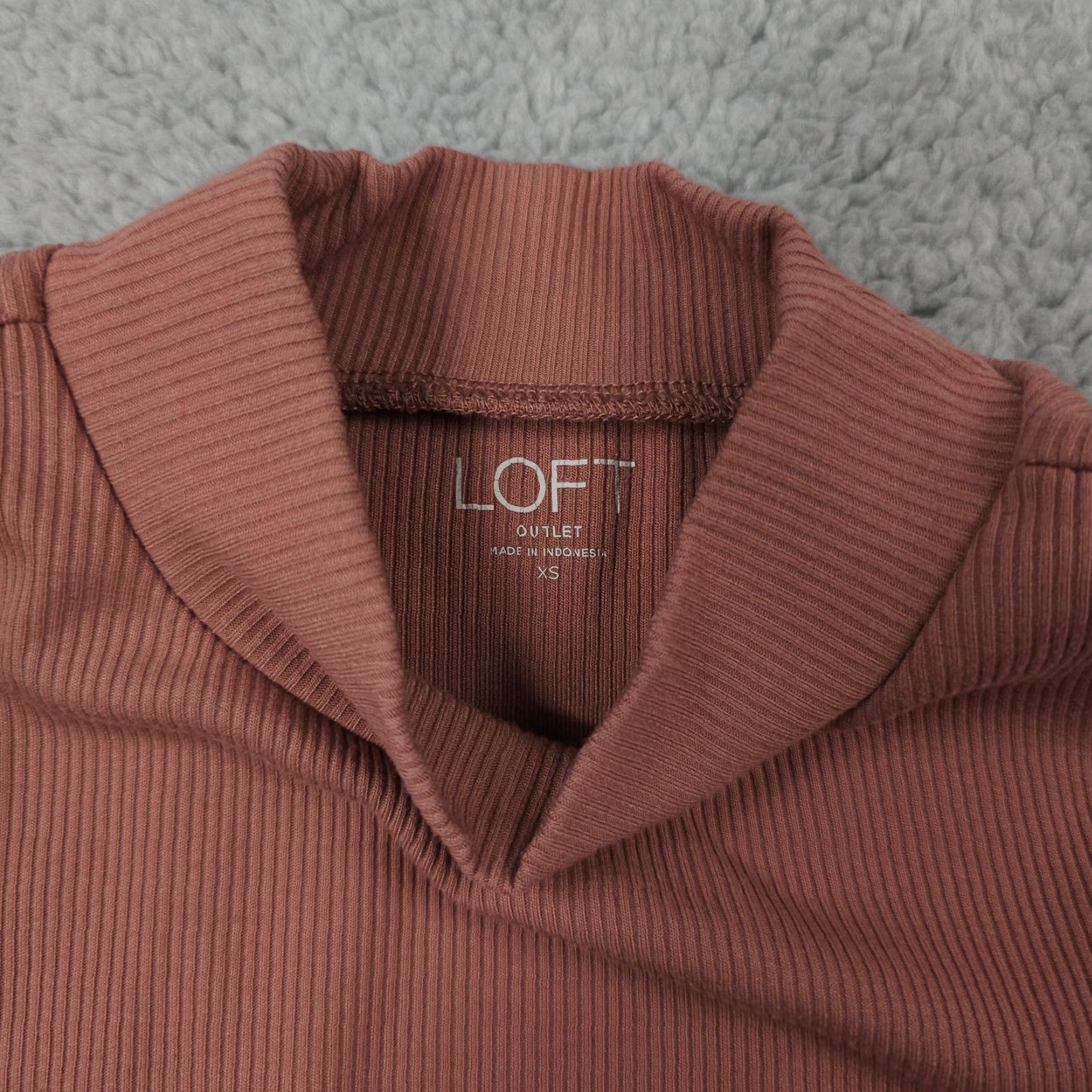 Loft LOFT Top Womens XS Pink Mock Neck Ribbed Sleeveless Tank Casual Ann Taylor Size XS / US 0-2 / IT 36-38 - 3 Thumbnail
