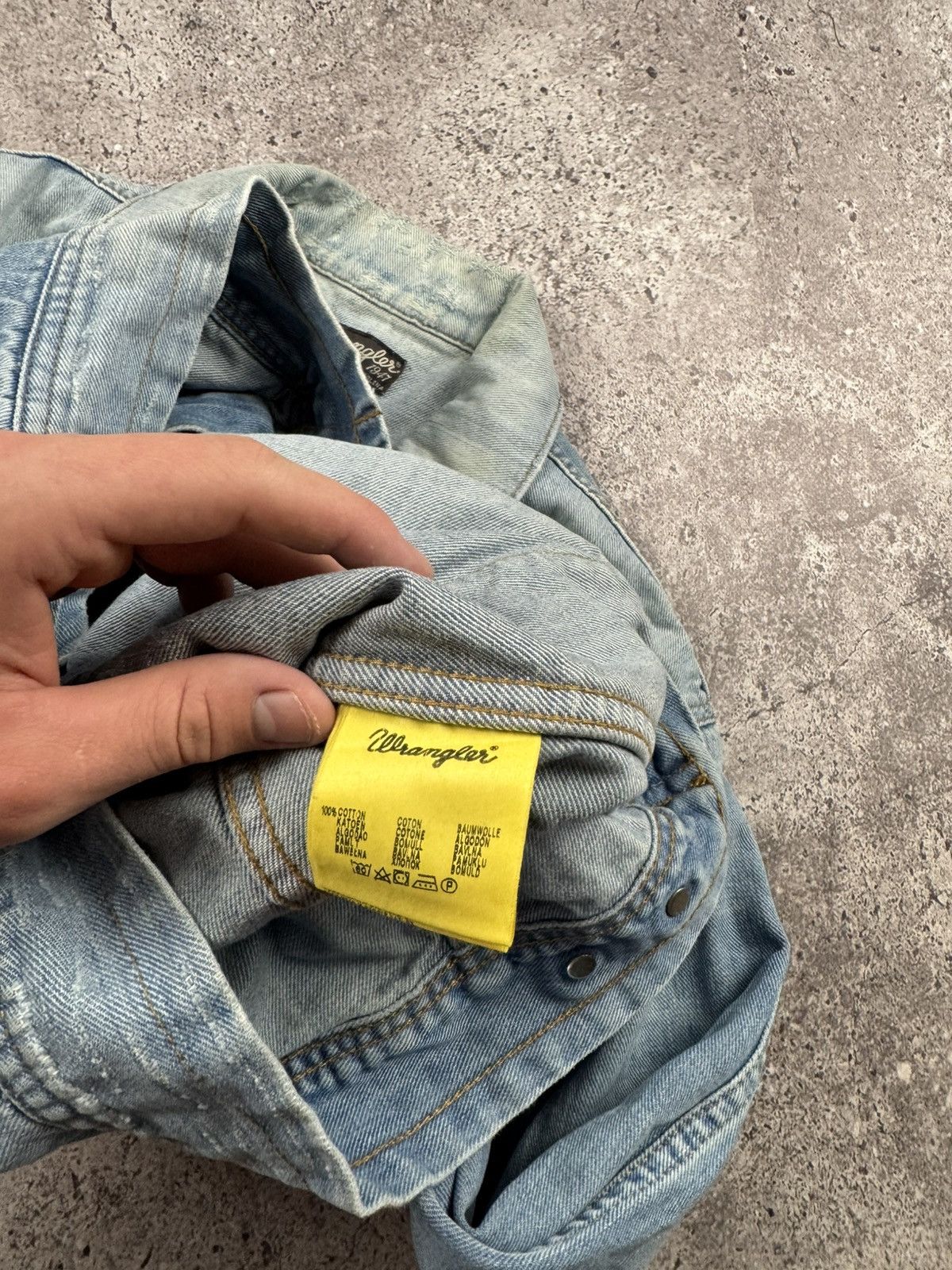 Wrangler VINTAGE WRANGLER DENIM DISTRESSED JACKET 90’S WESTERN Size US L / EU 52-54 / 3 - 8 Thumbnail