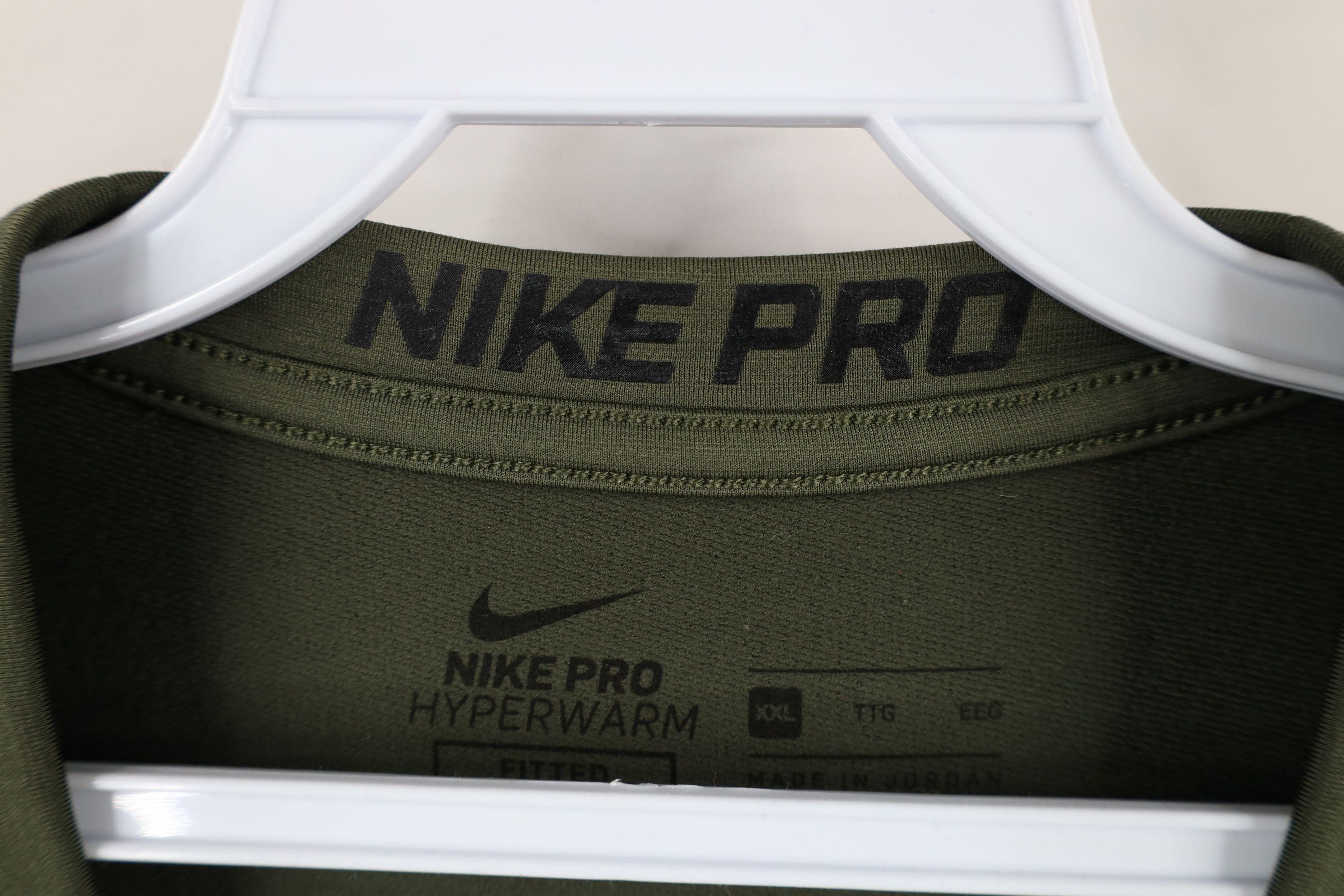 Nike × Vintage Nike Pro Hyperwarm Long Sleeve Training Outdoor Shirt Green Size US XXL / EU 58 / 5 - 8 Thumbnail