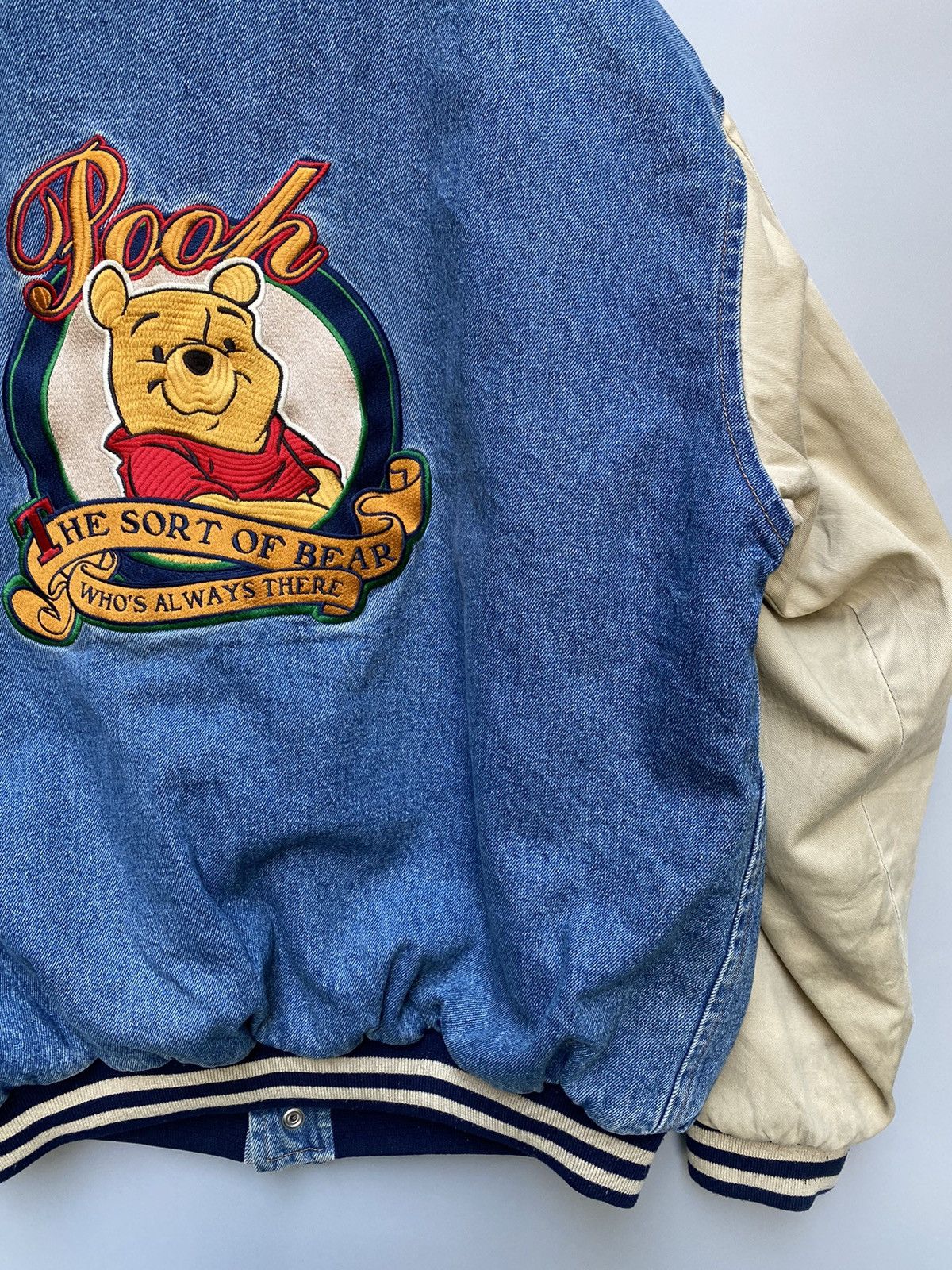 Vintage Xxxtentacion Pooh Bear “No Bother Bear” Varsity Jacket Size US L / EU 52-54 / 3 - 4 Thumbnail