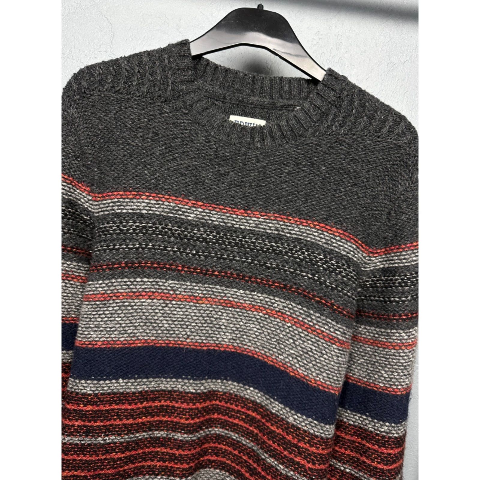 Edwin Edwin Mens Docker Stripe Wool Knit Sweater Shirt M Multicolor Knit Pullover Size US M / EU 48-50 / 2 - 2 Thumbnail