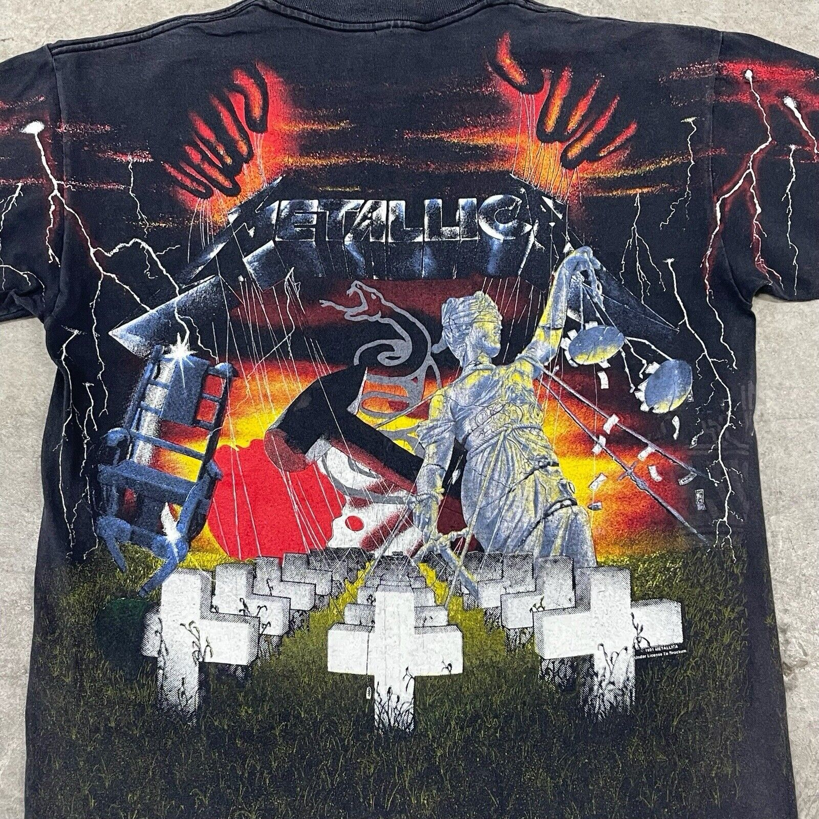Band Tees × Brockum Vintage 1991 Metallica Brockum All Over Print 5 Album Promo Size US L / EU 52-54 / 3 - 7 Thumbnail