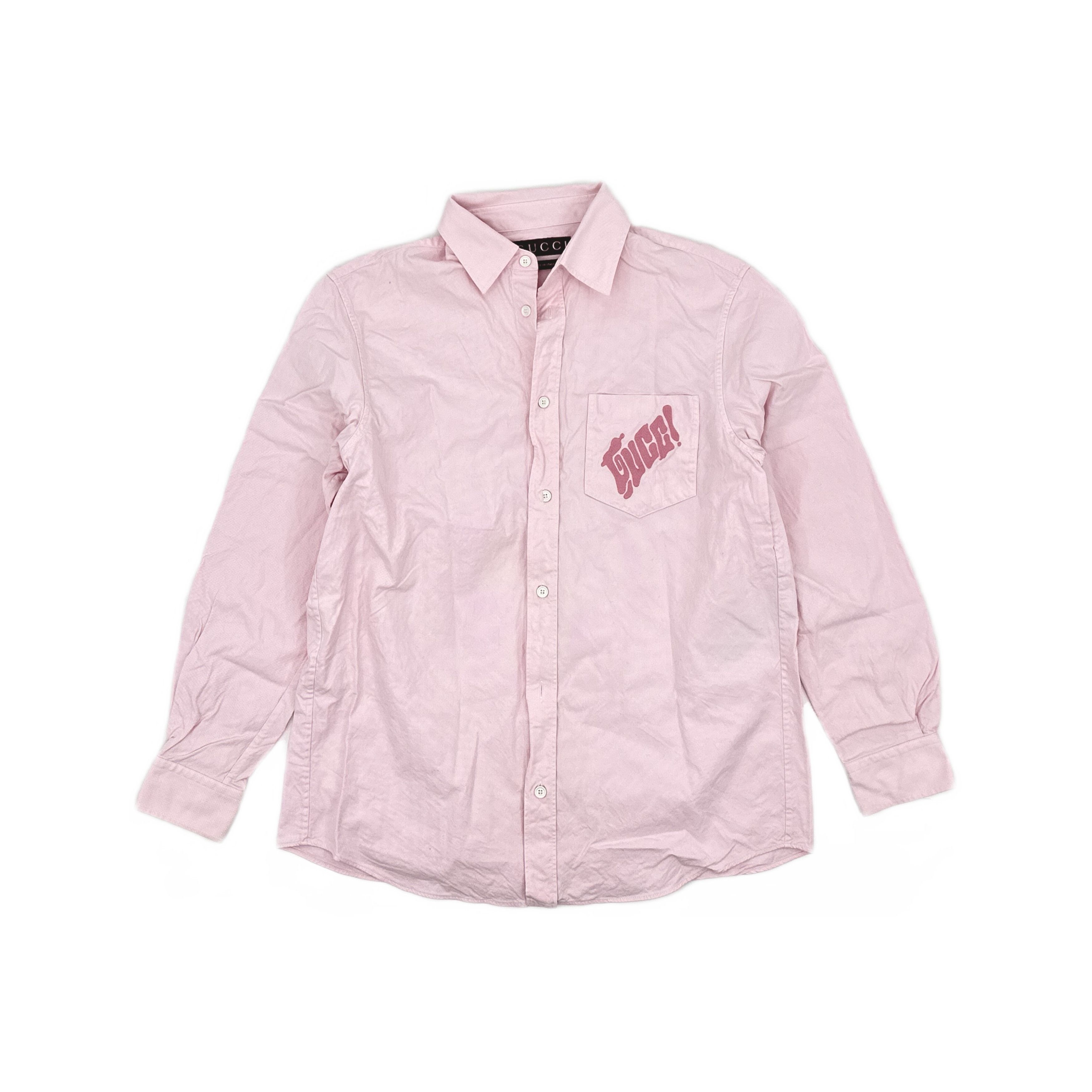Gucci Gucci Embroidered Pocket Long Sleeve Shirt 46 Size US S / EU 44-46 / 1 - 1 Thumbnail