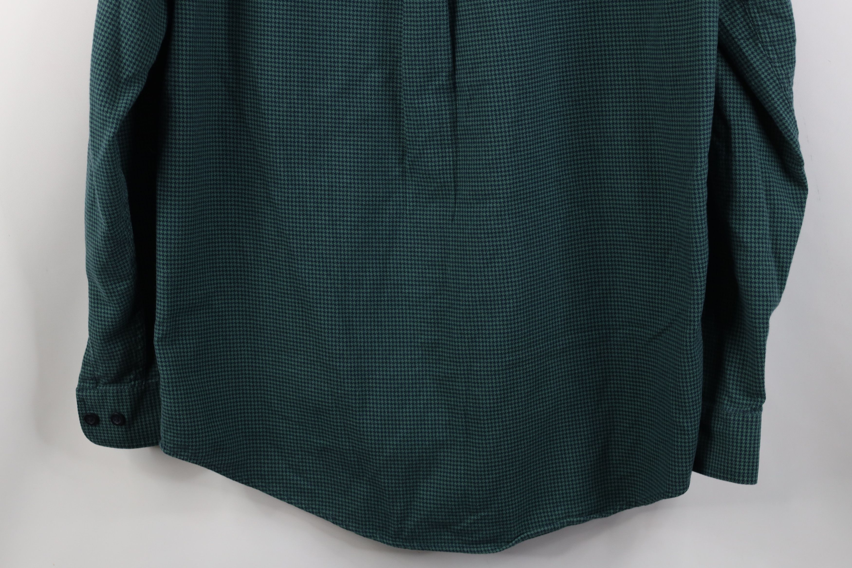 L.L. Bean Vintage 90s LL Bean Houndstooth Collared Button Down Shirt Size US S / EU 44-46 / 1 - 11 Thumbnail
