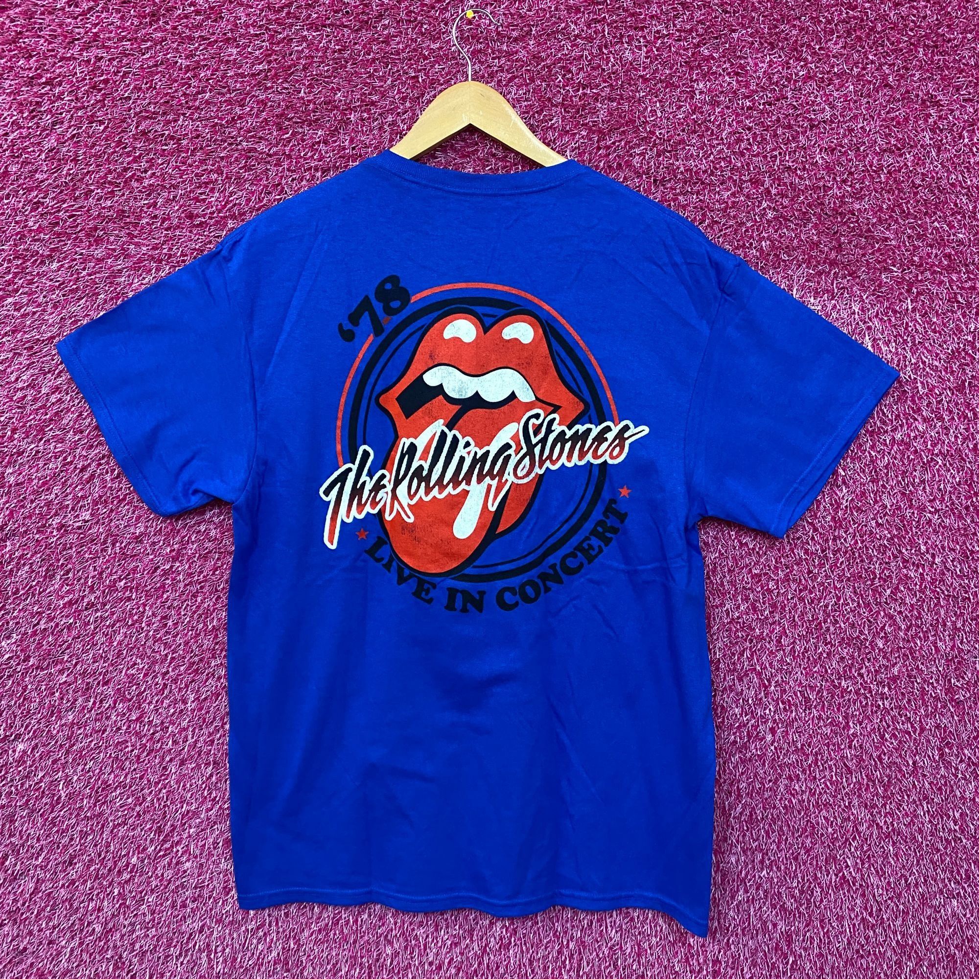 The Rolling Stones The Rolling Stones 78 Live in Concert blue Tshirt size Large Size US L / EU 52-54 / 3 - 1 Thumbnail