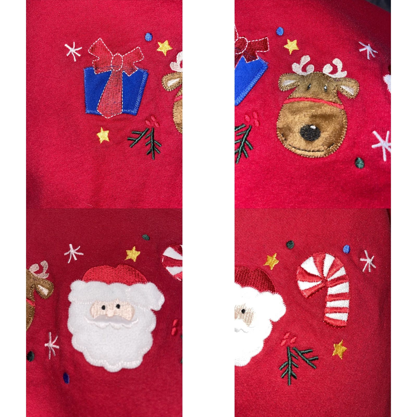 Vintage VINTAGE Falls Creek Christmas Sweatshirt Women’s 2X Red Embroidered Santa Reindeer Holiday Ugly Sweater Crew Neck Long Sleeve Pullover Size XXL / US 16-18 / IT 52-54 - 8 Thumbnail
