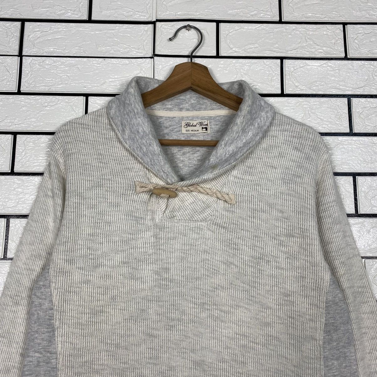 Japanese Brand 📌Vintage Shawl Collar Sweatshirt Global Work Issey Miyake Size US M / EU 48-50 / 2 - 4 Thumbnail