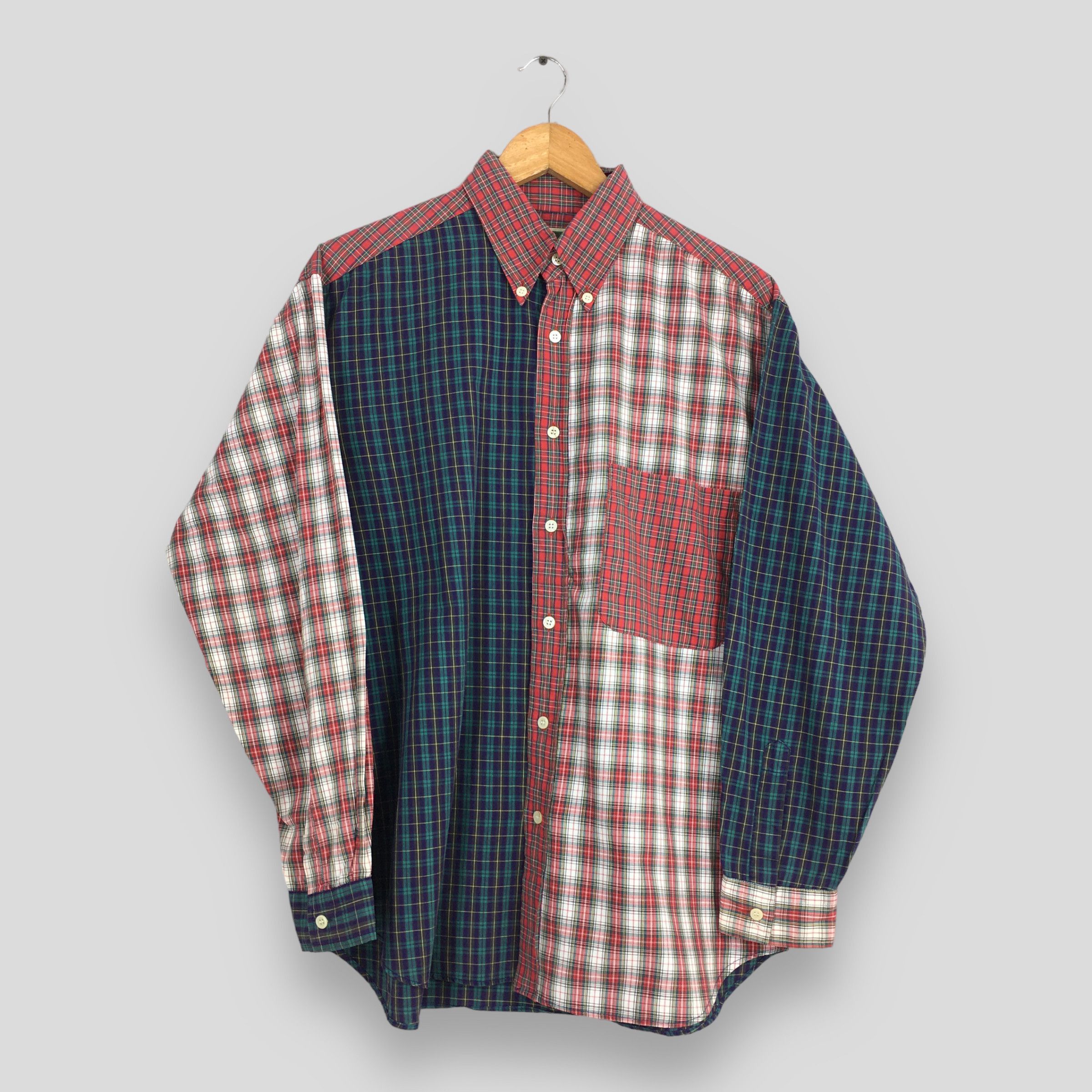 Flannel × L'Homme Rouge × Vintage Vintage Rebuild Flannel Checkered Tartan Shirt Medium Size US M / EU 48-50 / 2 - 1 Thumbnail