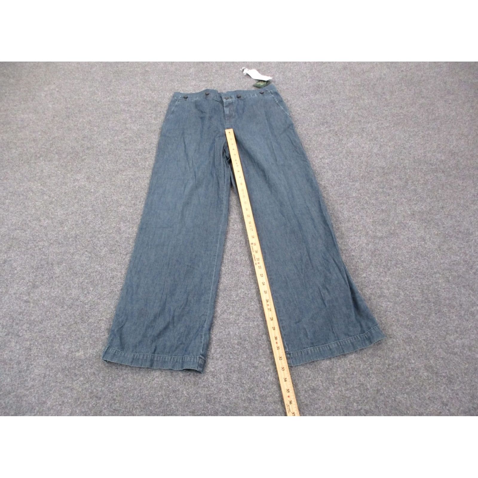 Ralph Lauren Lauren Ralph Lauren Womens Jeans 10 Blue Wide Leg Denim Dress Pants Styles: Business Casual Travel 33in Inseam Womens Mens? (adjust) Size 24" / US 00 / IT 34 - 3 Thumbnail