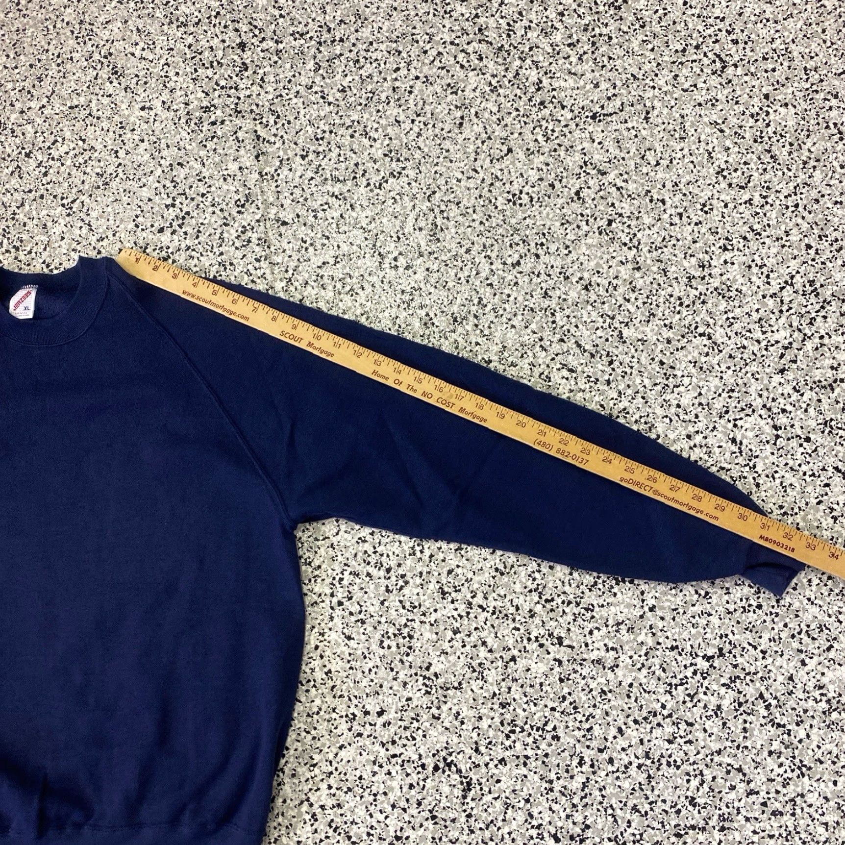 Jerzees VINTAGE Jerzees Sweatshirt Mens XL Blue Navy Blank Pullover Crew Neck 90s USA Shirt Size US XL / EU 56 / 4 - 4 Thumbnail