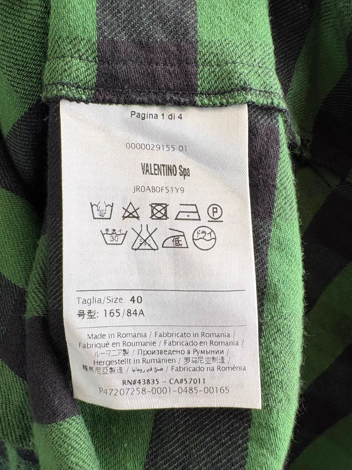 Valentino VALENTINO Flannel Plaid Button-Up K1 Size US XXS / EU 40 - 4 Thumbnail