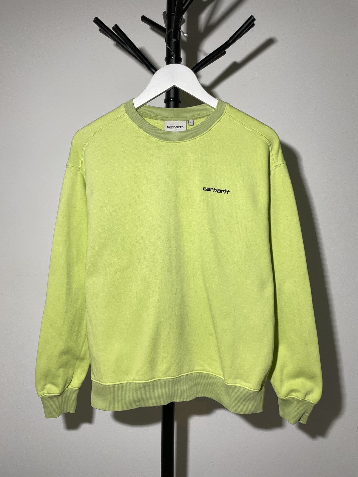 Carhartt × Vintage CARHARTT WIP SMALL LOGO NEON SWEATSHIRT Size US S / EU 44-46 / 1 - 1 Thumbnail