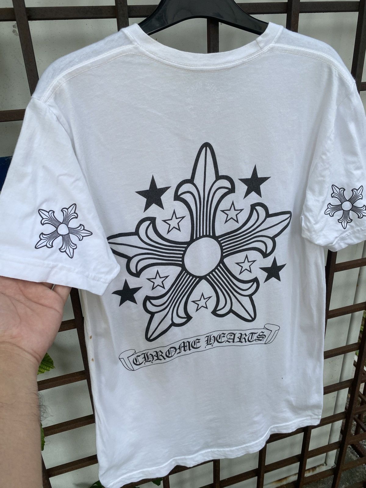Chrome Hearts Chrome Hearts Star Cross Scroll T Shirt Size US M / EU 48-50 / 2 - 2 Thumbnail