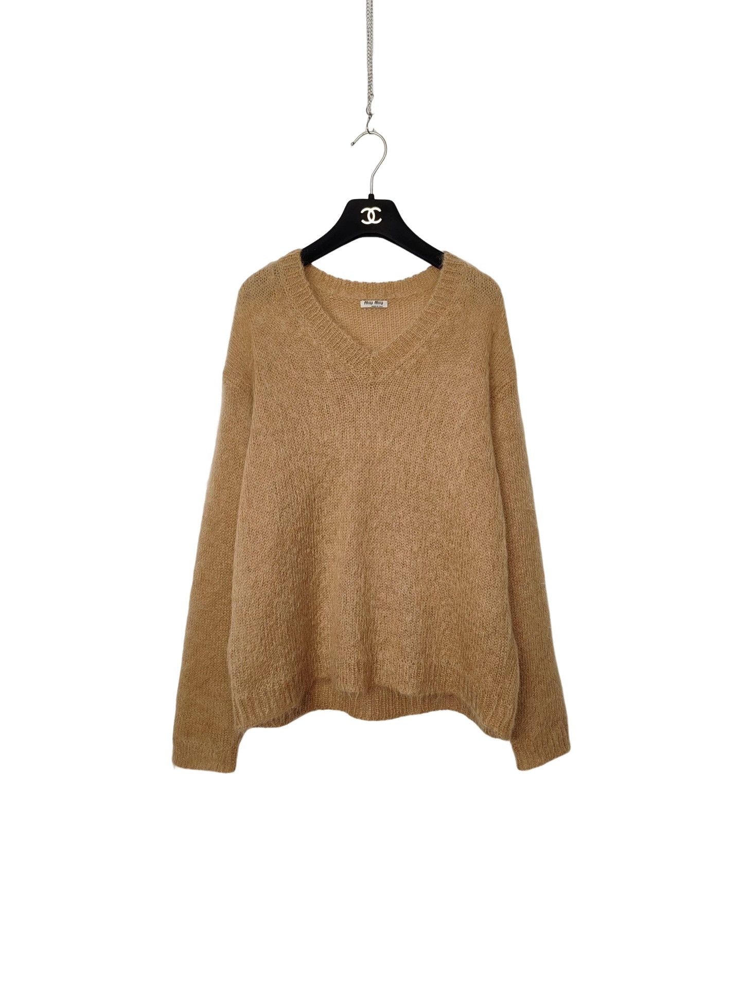 Miu Miu Miu Miu Mohair V-Neck Sweater Size 40 Size S / US 4 / IT 40 - 1 Thumbnail
