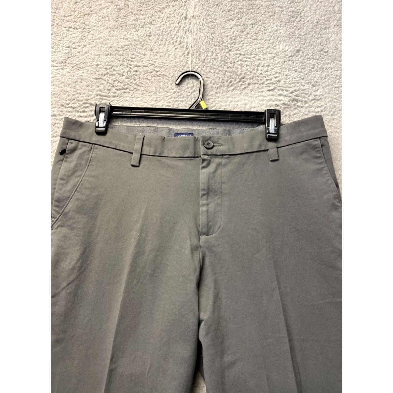 Dockers DOCKERS Pants Slim 38 x 30 Military Gray Khakis 5-Pocket Flat Front Men Regular Slim Style City Size US 38 / EU 54 - 2 Thumbnail