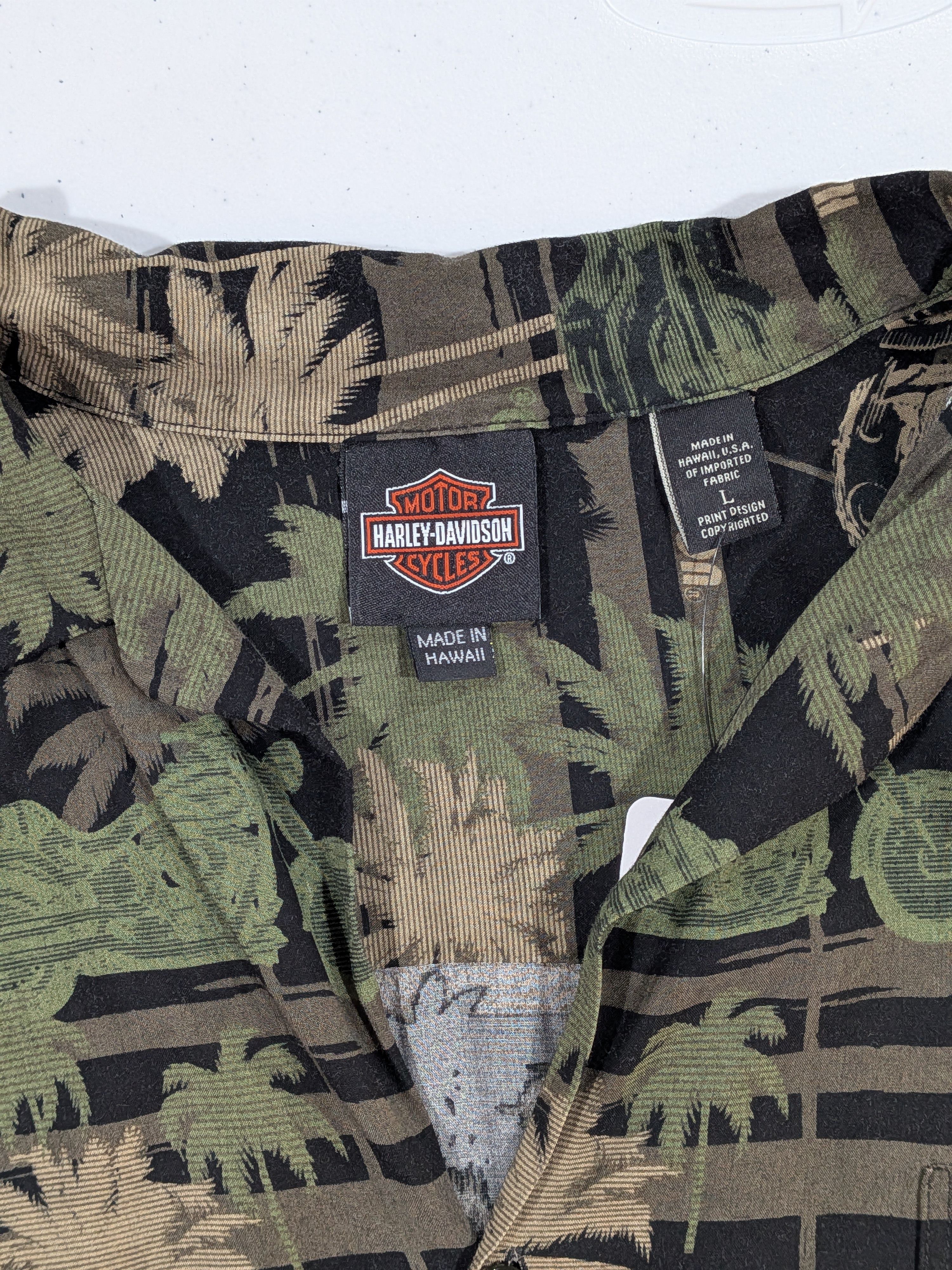 Harley Davidson Harley Davidson Honolulu Tori Richard Floral Hawaiian Shirt Size US L / EU 52-54 / 3 - 2 Thumbnail