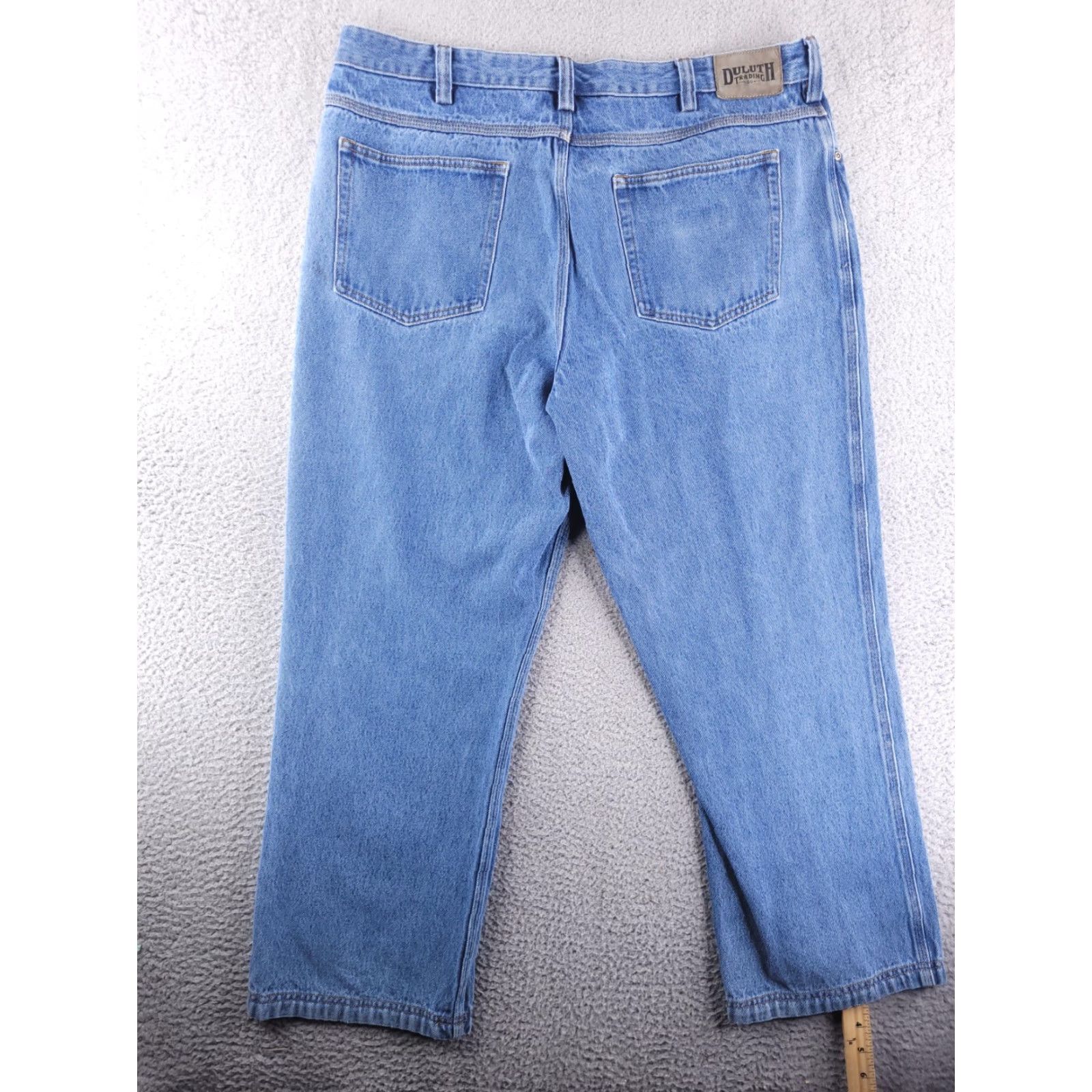 Denime Duluth Jeans Mens 40x29 Blue Flex Fire Hose Denim Relaxed Straight Fit Jeans Mens Size US 40 / EU 56 - 4 Thumbnail