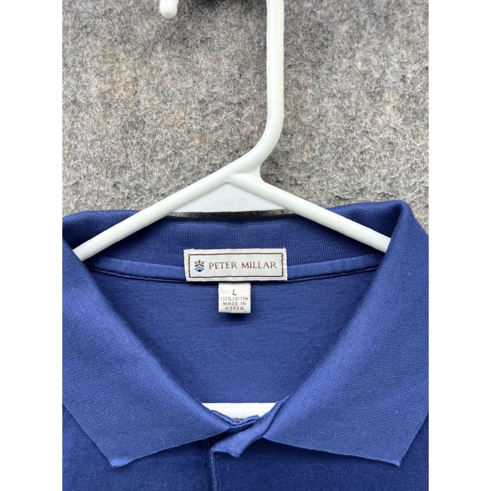 Peter Millar Peter Millar Polo Shirt Mens L Blue Solid Minisink Logo Short Sleeve Casual Size US L / EU 52-54 / 3 - 2 Thumbnail