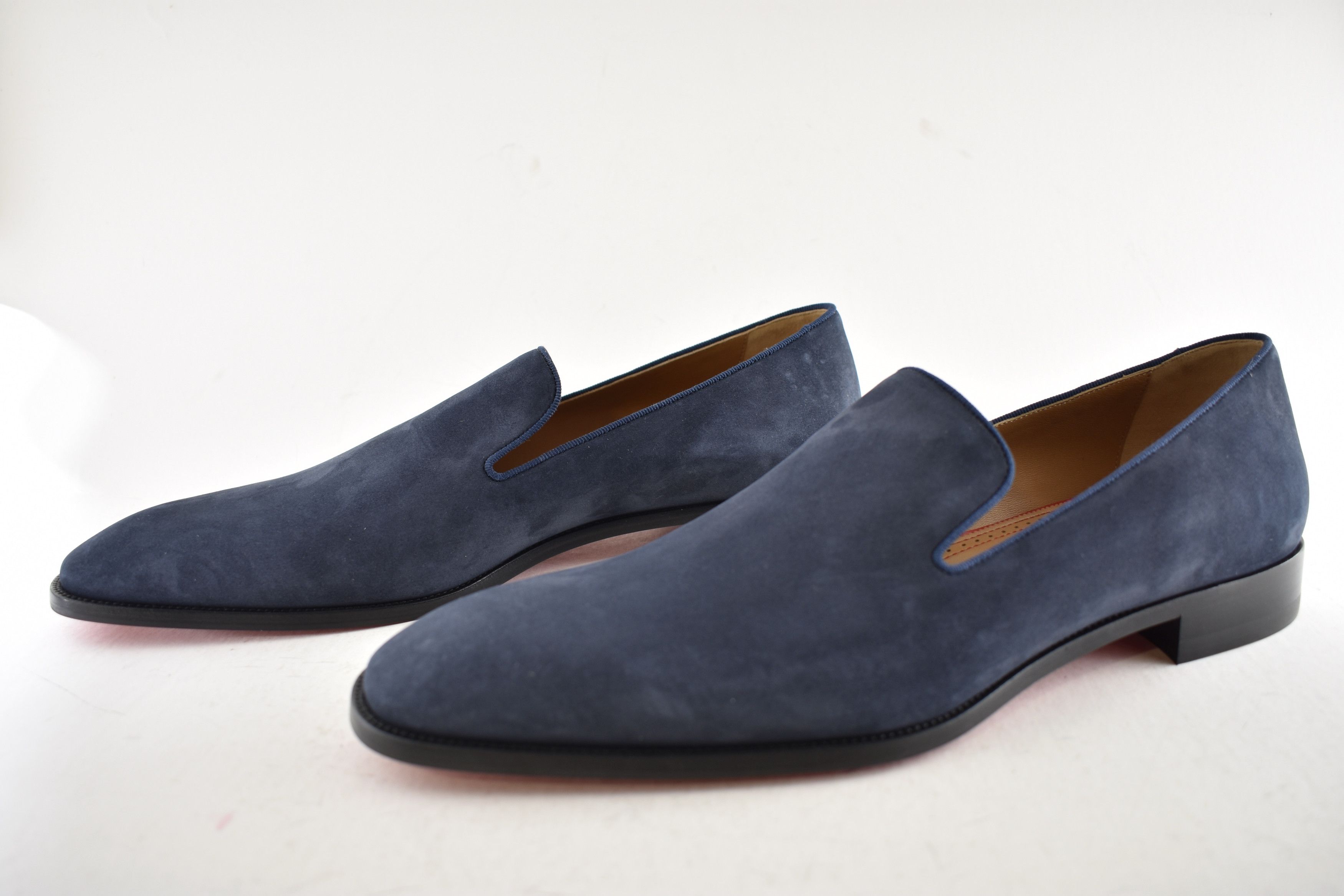 Christian Louboutin Mens Danny Flex Flat Zaffiro Blue Calf Dress Loafer 46 13 Size US 13 / EU 46 - 12 Thumbnail