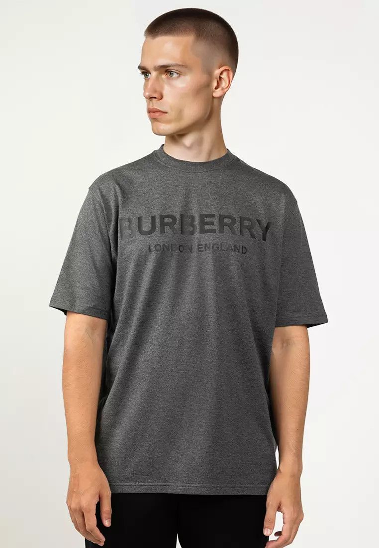 Burberry o1w1db10326 Ellison Logo T-Shirt in Dark Grey Size US L / EU 52-54 / 3 - 1 Thumbnail
