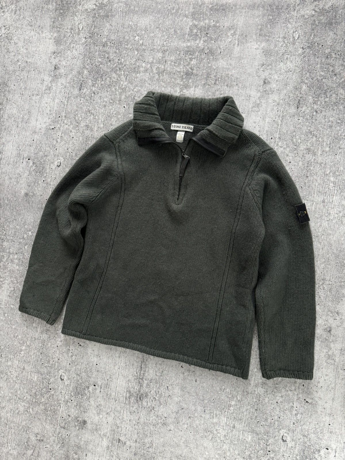 Stone Island Vintage Stone Island Sweater 2000s 1/3 Zip Knit Rare Size M Size US L / EU 52-54 / 3 - 4 Thumbnail